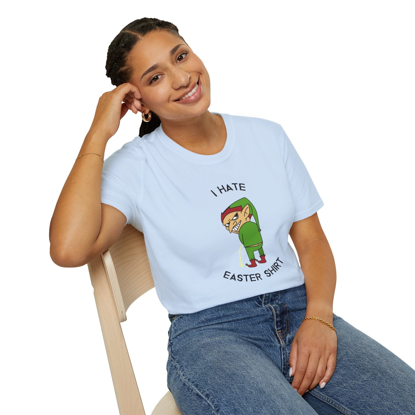 Unisex Easter T Shirt With Art Design Softstyle 100 Percent Ring Spun Cotton Lightweight Tee