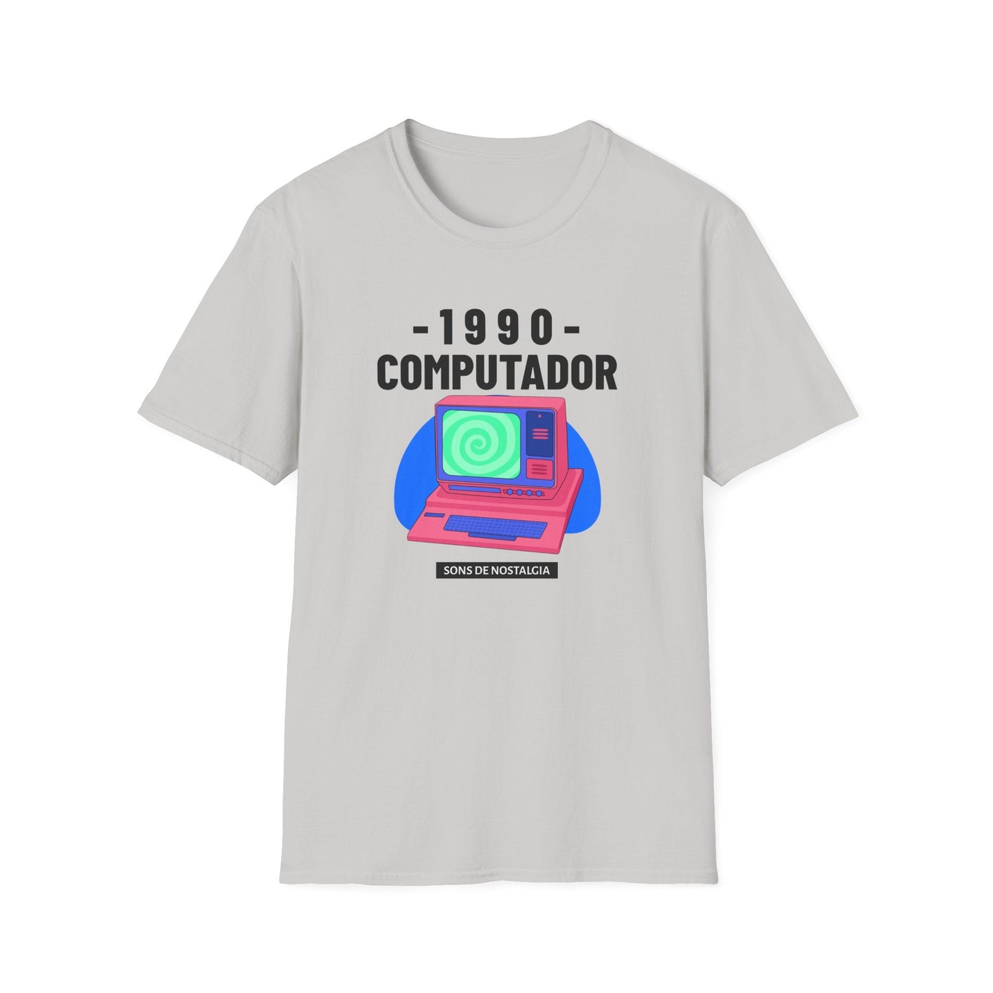 1990 Computador Retro T-Shirt Unisex Cotton Vintage Computer Graphic Tee