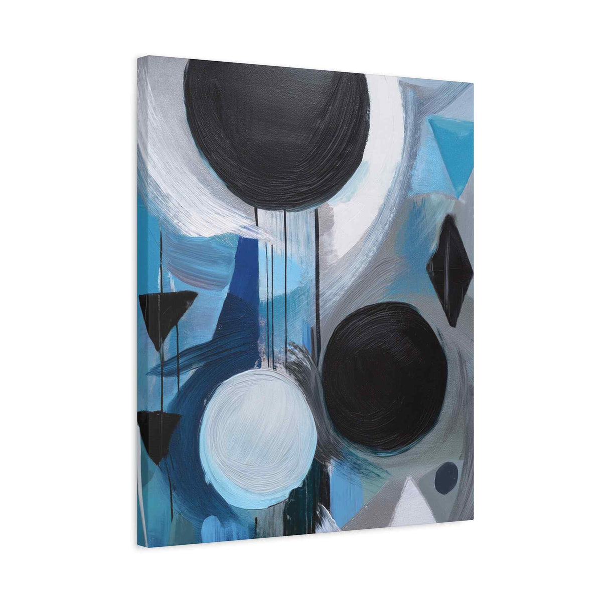 Blue Abstract Painting Print Canvas 20x24,20x30,24x30, 24x32,24x36,30x40, 32x48,36x48,40x60 Pine-Wood Inner Frame ABS-30
