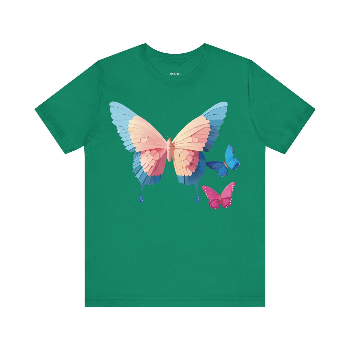 Butterfly Graphic Unisex Cotton Bella+Canvas Tee with Art Design n73