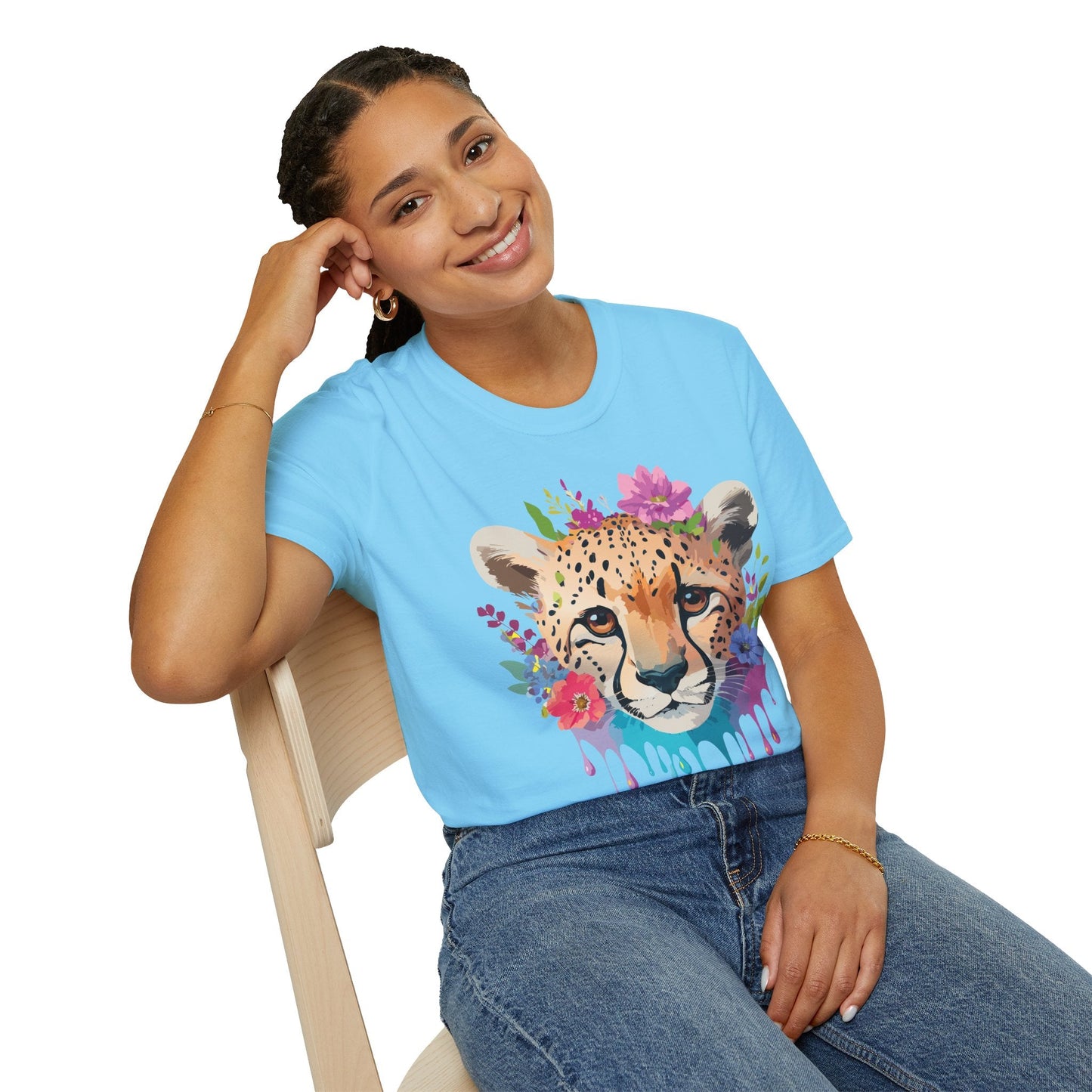 Cheetah Print Unisex Softstyle T Shirt Gildan 64000 Tee For Everyday Comfort