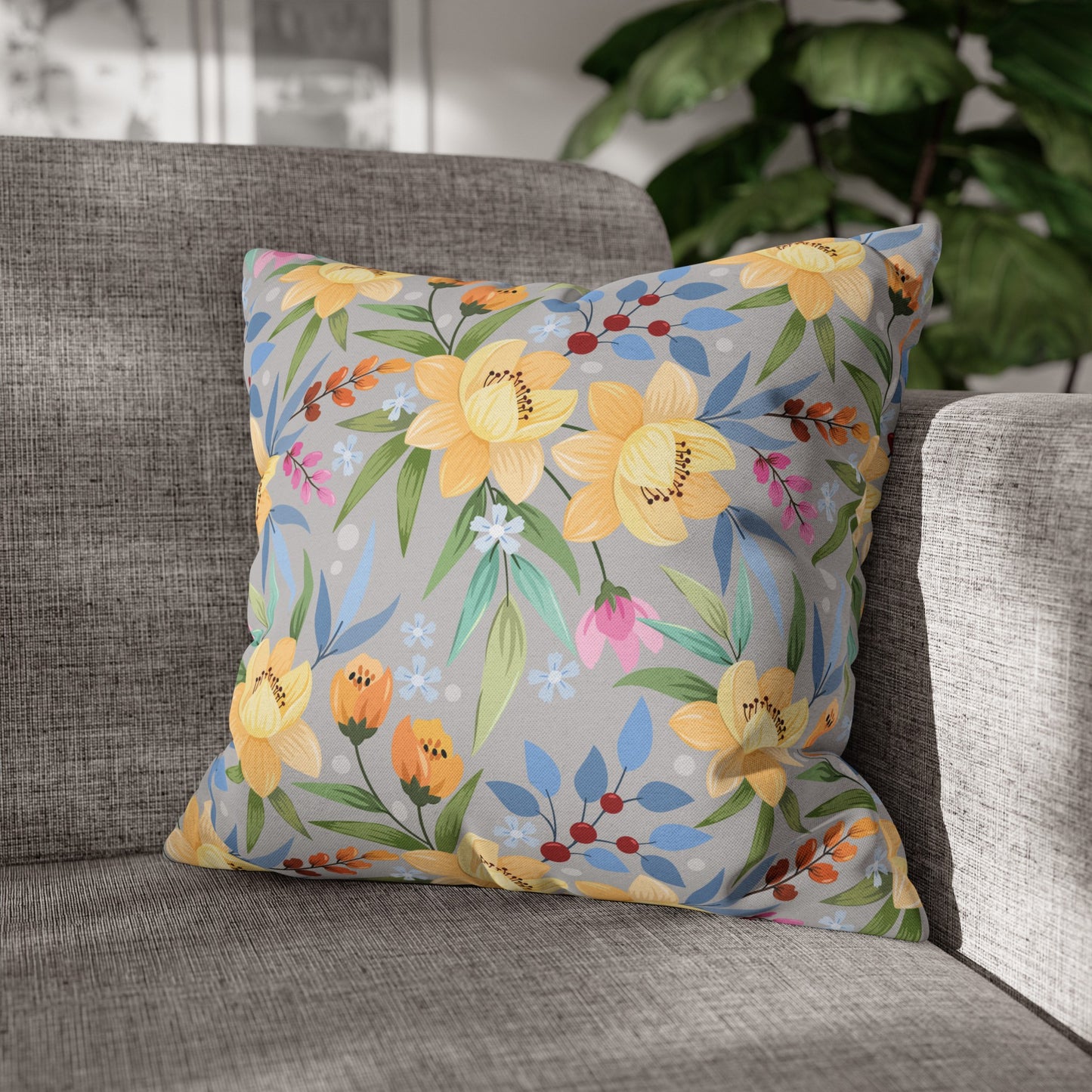 Floral Poly Pillowcase