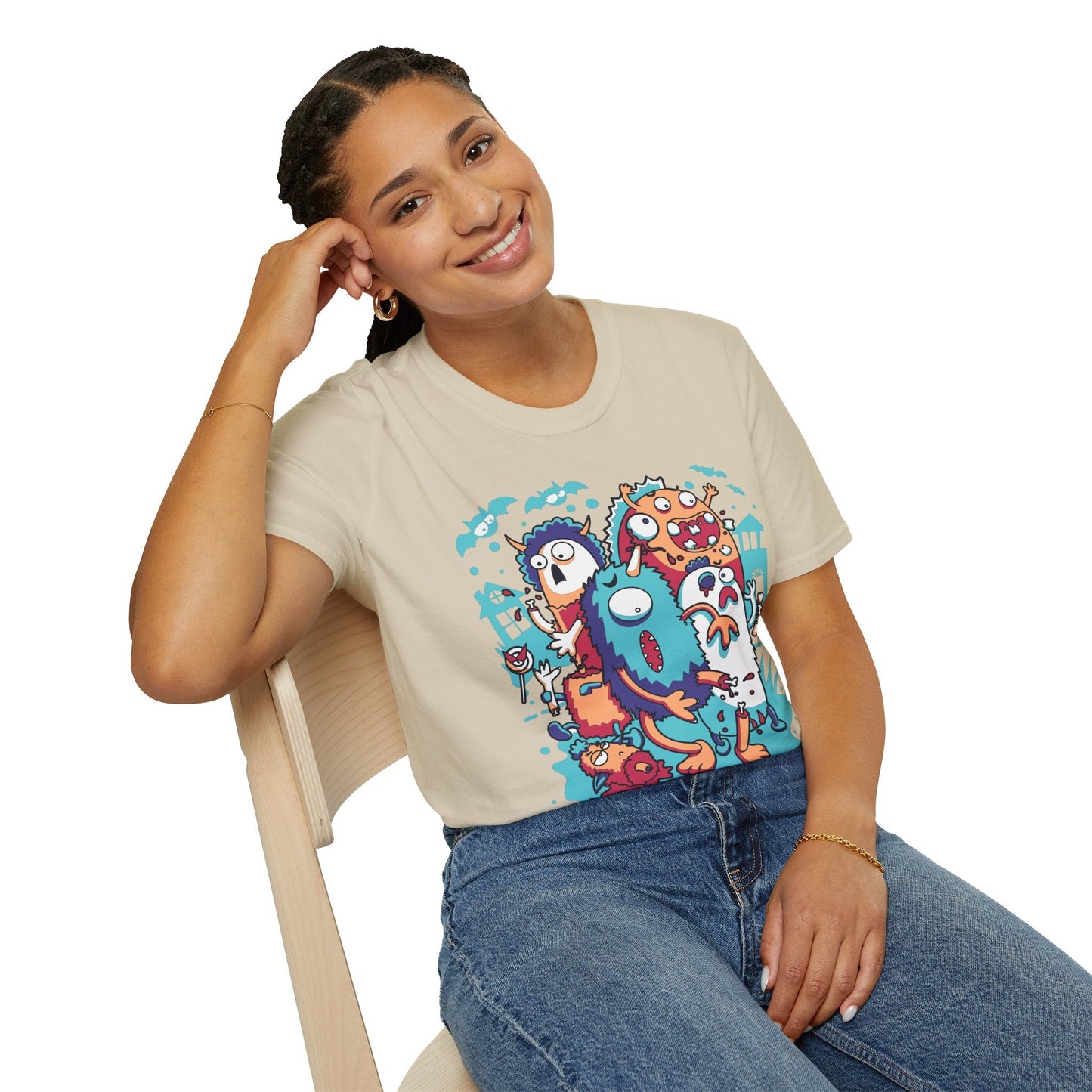Cartoon T Shirt Animation Tee Funny Graphic Unisex Softstyle 100 Percent Ring Spun Cotton Tee