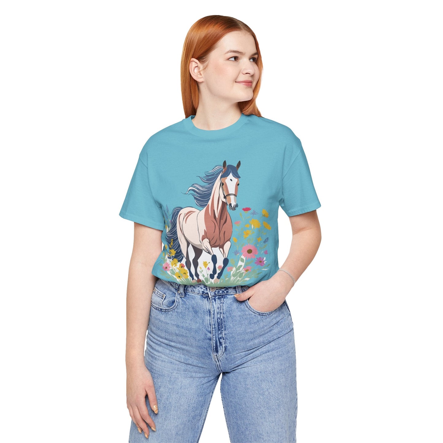 Horse Graphic Unisex 100 Cotton Vintage Animal Art T-Shirt 11