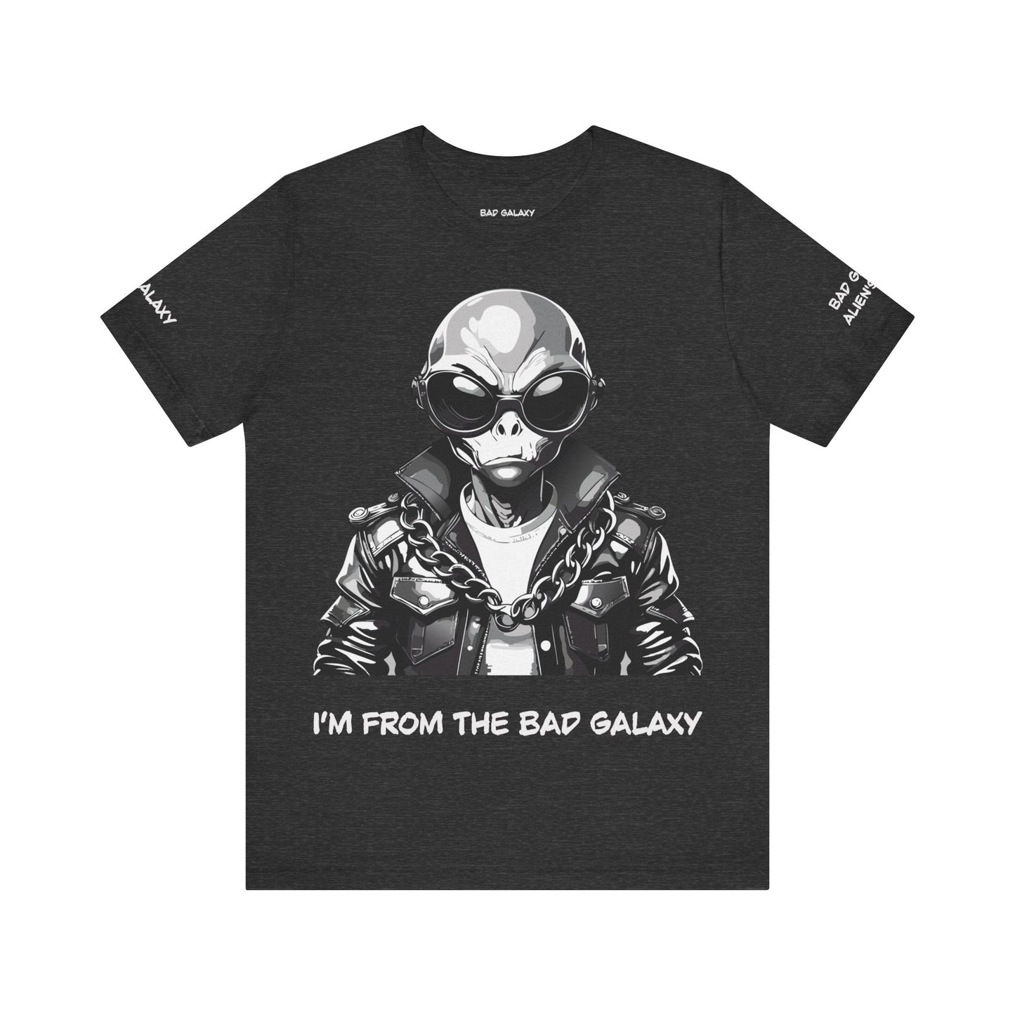 Tee Shirt With Alien From Bad Galaxy 100 Percent Cotton Made To Order Eco Friendly Inks Tee