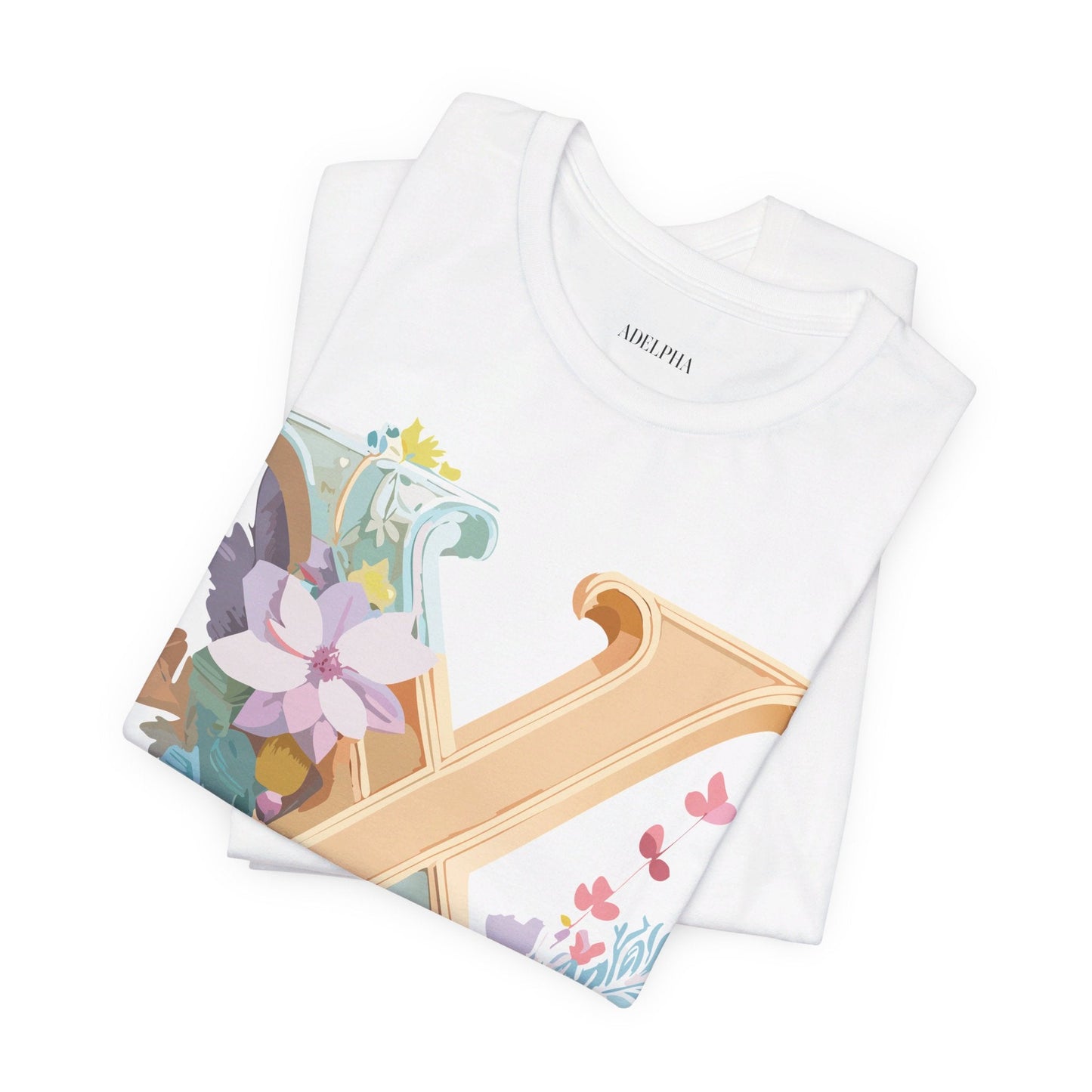 Letter X Shirt Unisex Graphic Tee Adelpha Vintage Inspired Artwork Short Sleeve Edition