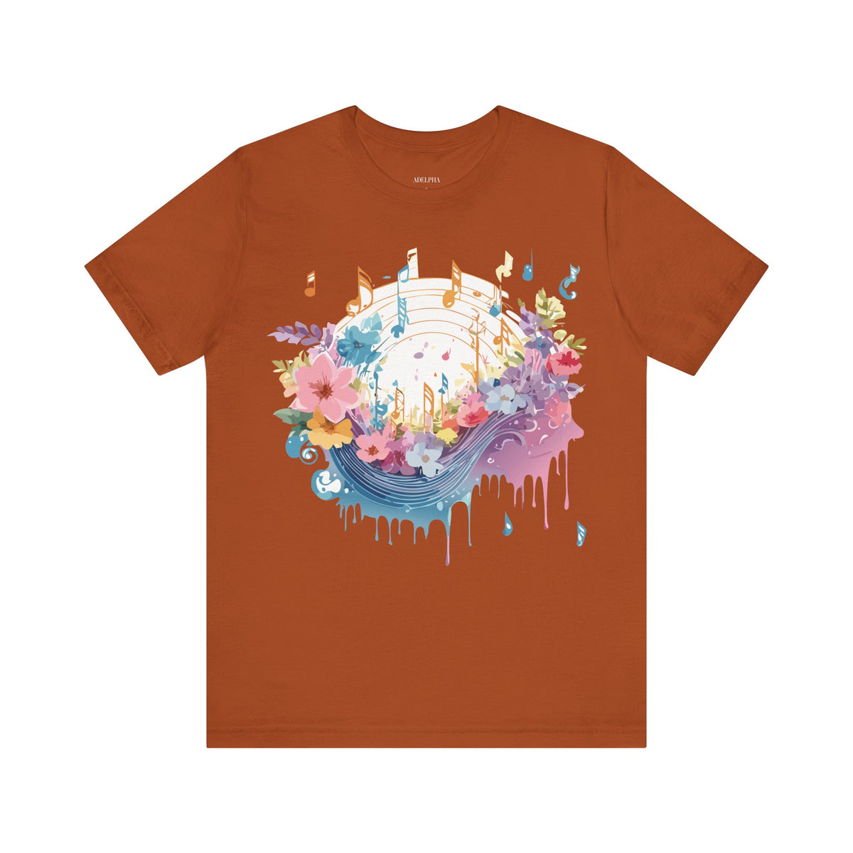 Music Graphic Unisex Cotton Bella+Canvas Tee with Art Design m85
