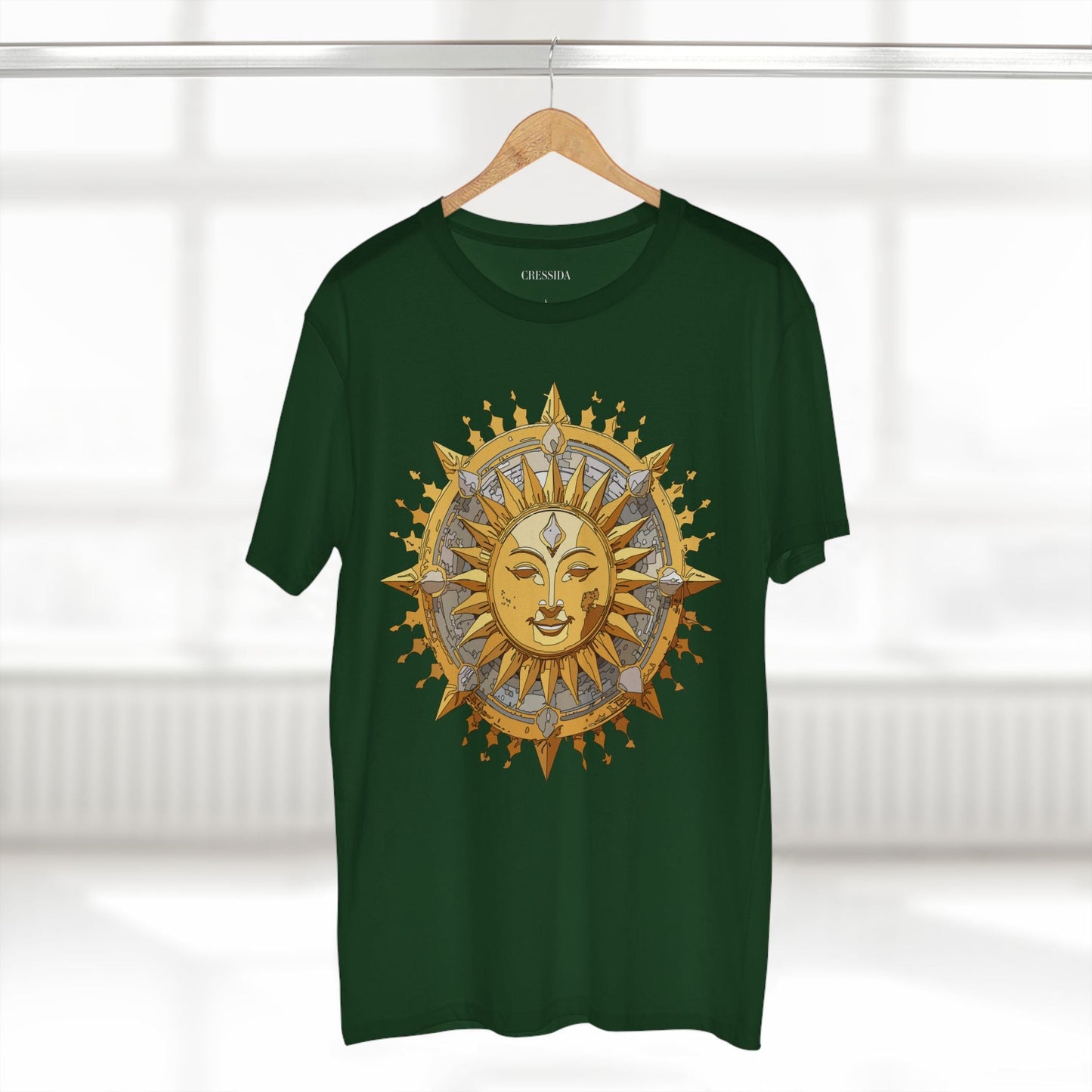 Gold Sun Graphic Unisex 100 Cotton T-Shirt with Golden Art Design 15