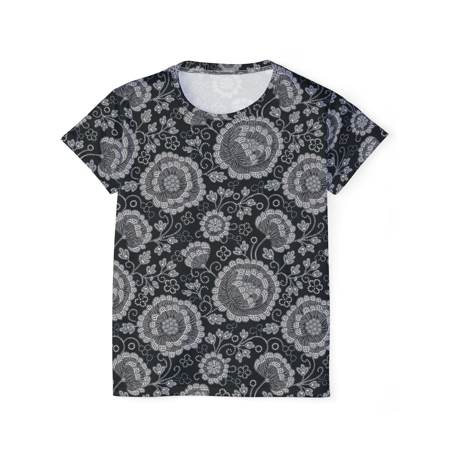 Lace Print Poly Shirt, Poly Shirt with Lace Print, Lace Shirt 60