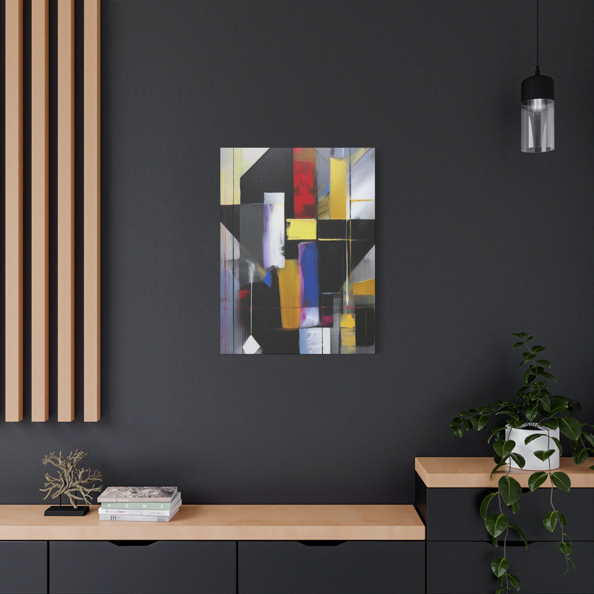 Abstract Geometric Painting Print Canvas 20x24,20x30,24x30 24x32,24x36,30x40 32x48,36x48,40x60 Pine-Wood Inner Frame ABS-36