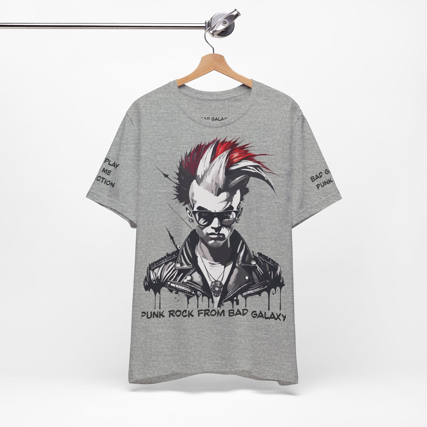 Punk Rock Tee Shirt From Bad Galaxy Made To Order 100 Cotton Free Shipping Eco Friendly Inks