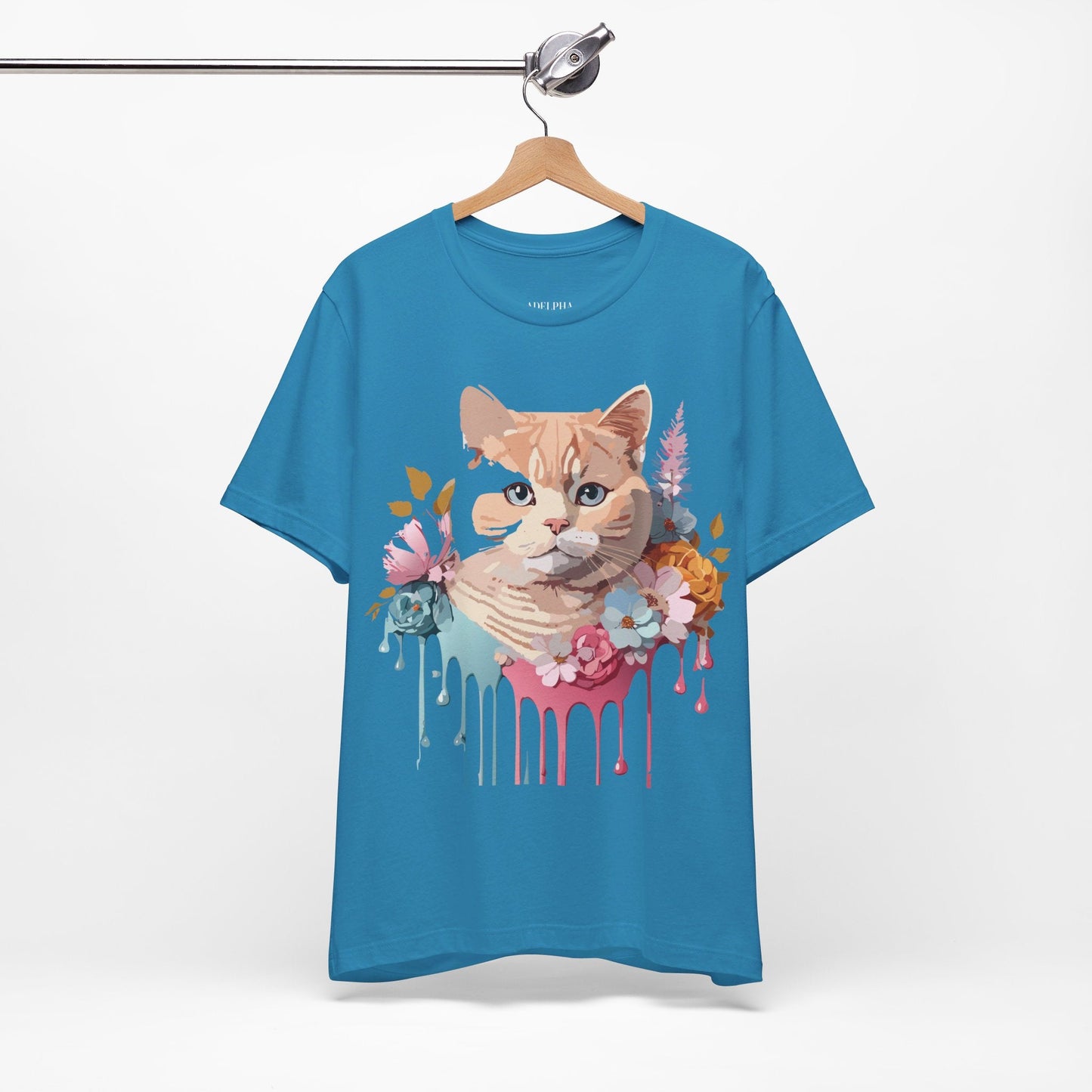 Cat Graphic Unisex 100 Cotton Vintage Design Tee 11