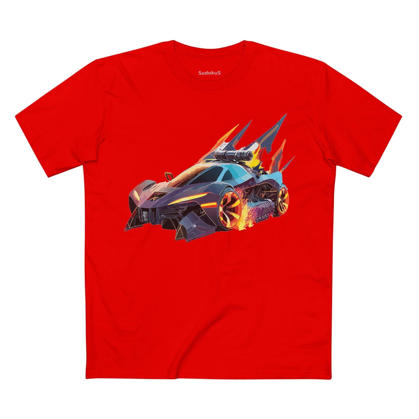 Car Graphic Unisex 100 Cotton Staple Tee 1