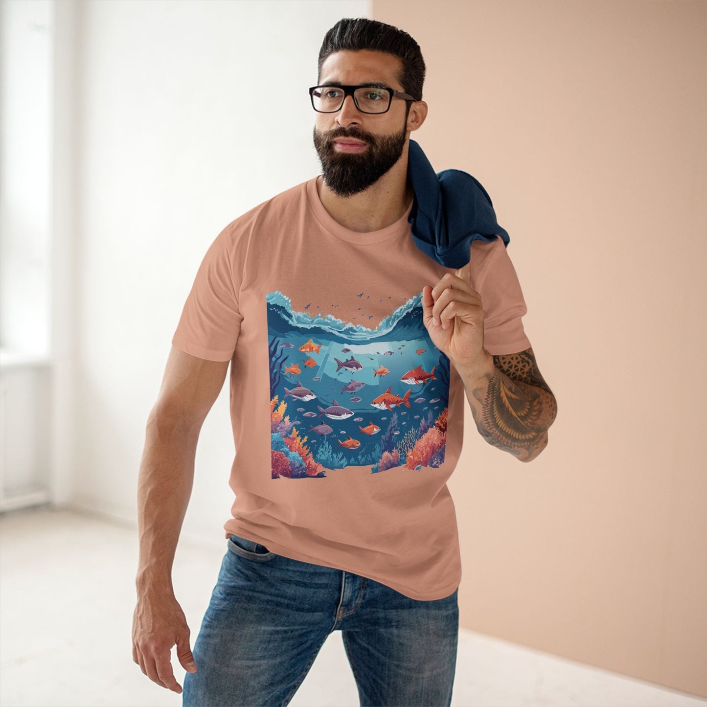 Ocean Pacific OP11 Ocean Shirt Unisex Premium Cotton Tee With Original Art Design Retro2Nova