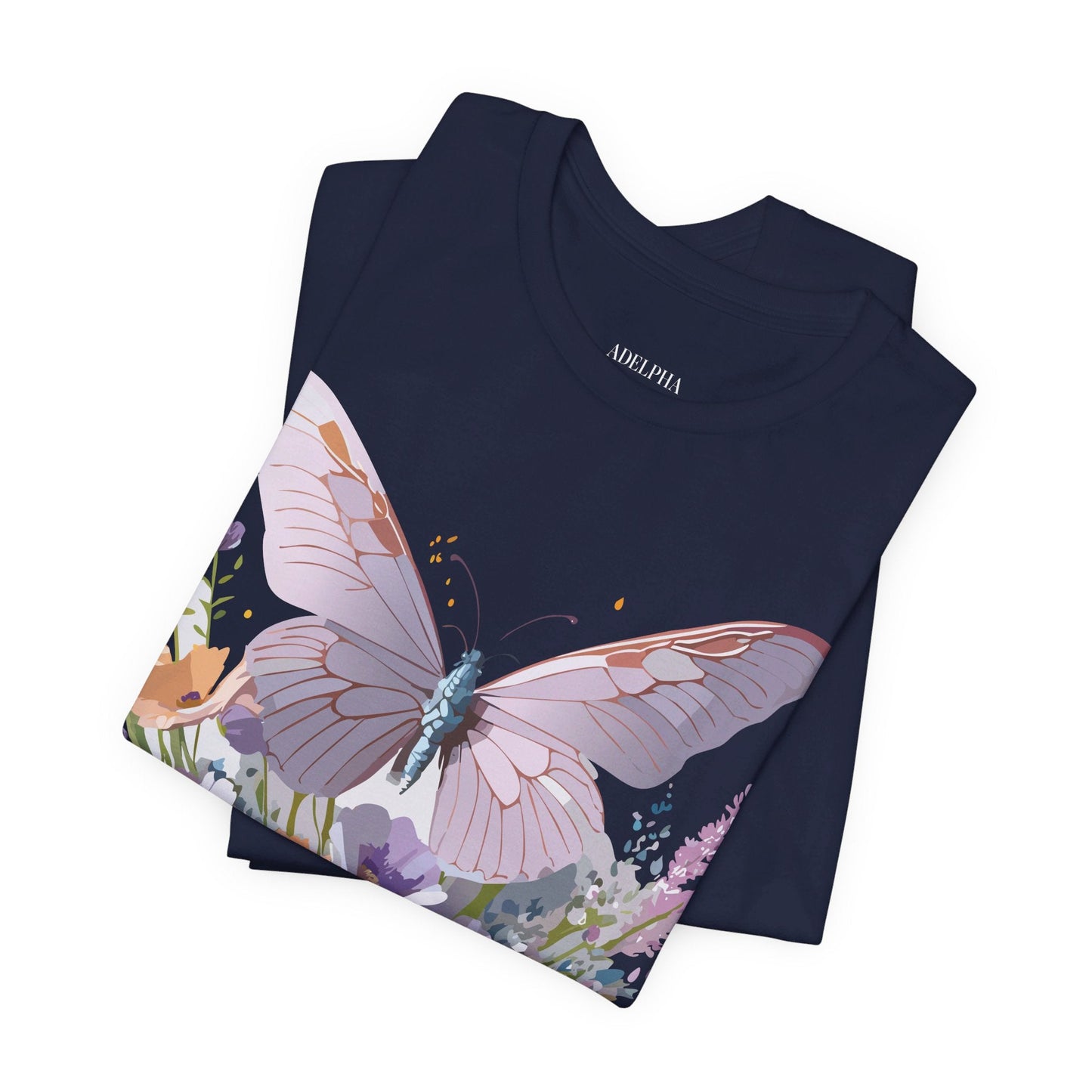Butterfly Graphic Tee Unisex Short Sleeve Vintage Artwork By Adelpha
