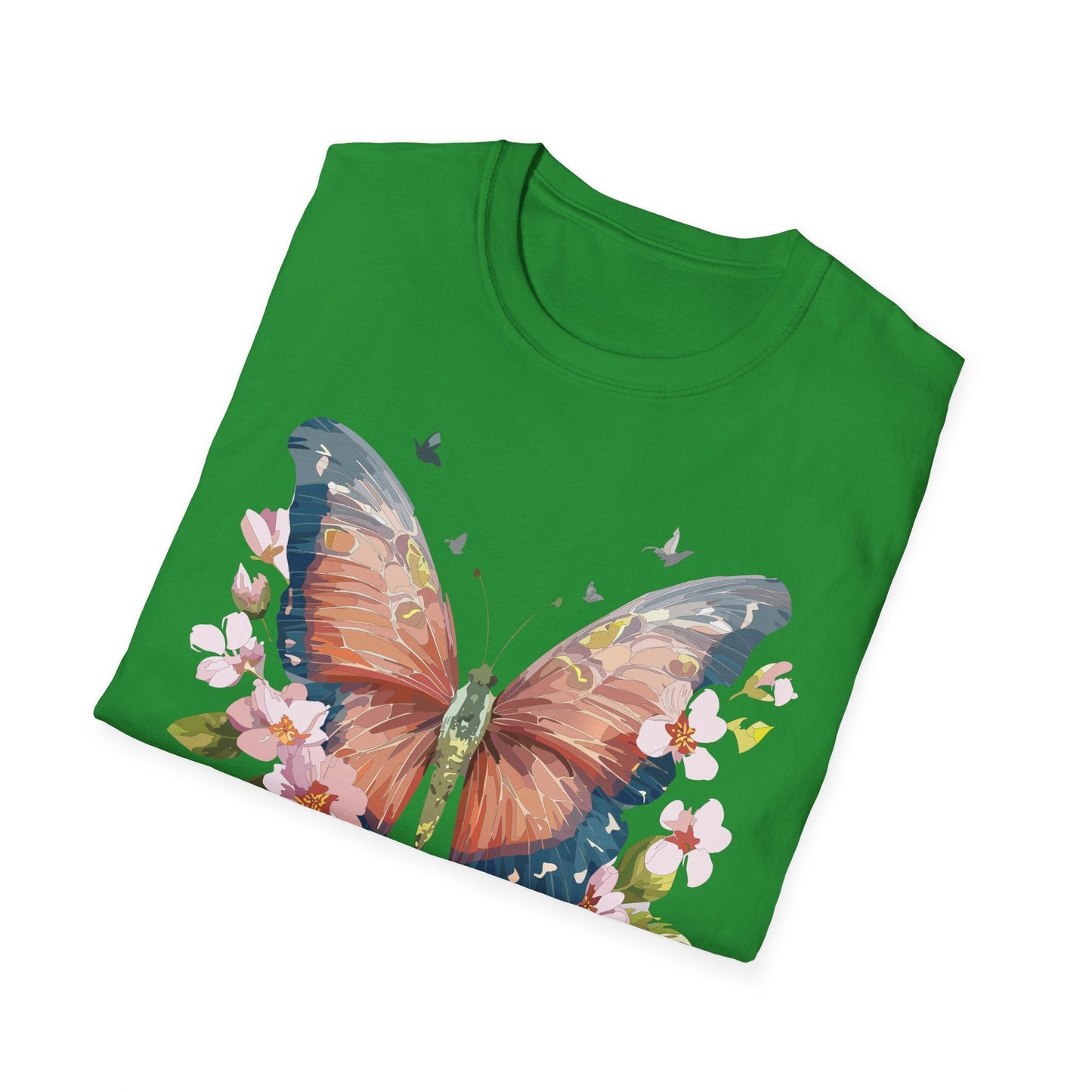 Unisex Monarch Butterfly T Shirt Softstyle 64000 Gildan Ring Spun Cotton Tee Lightweight Comfort