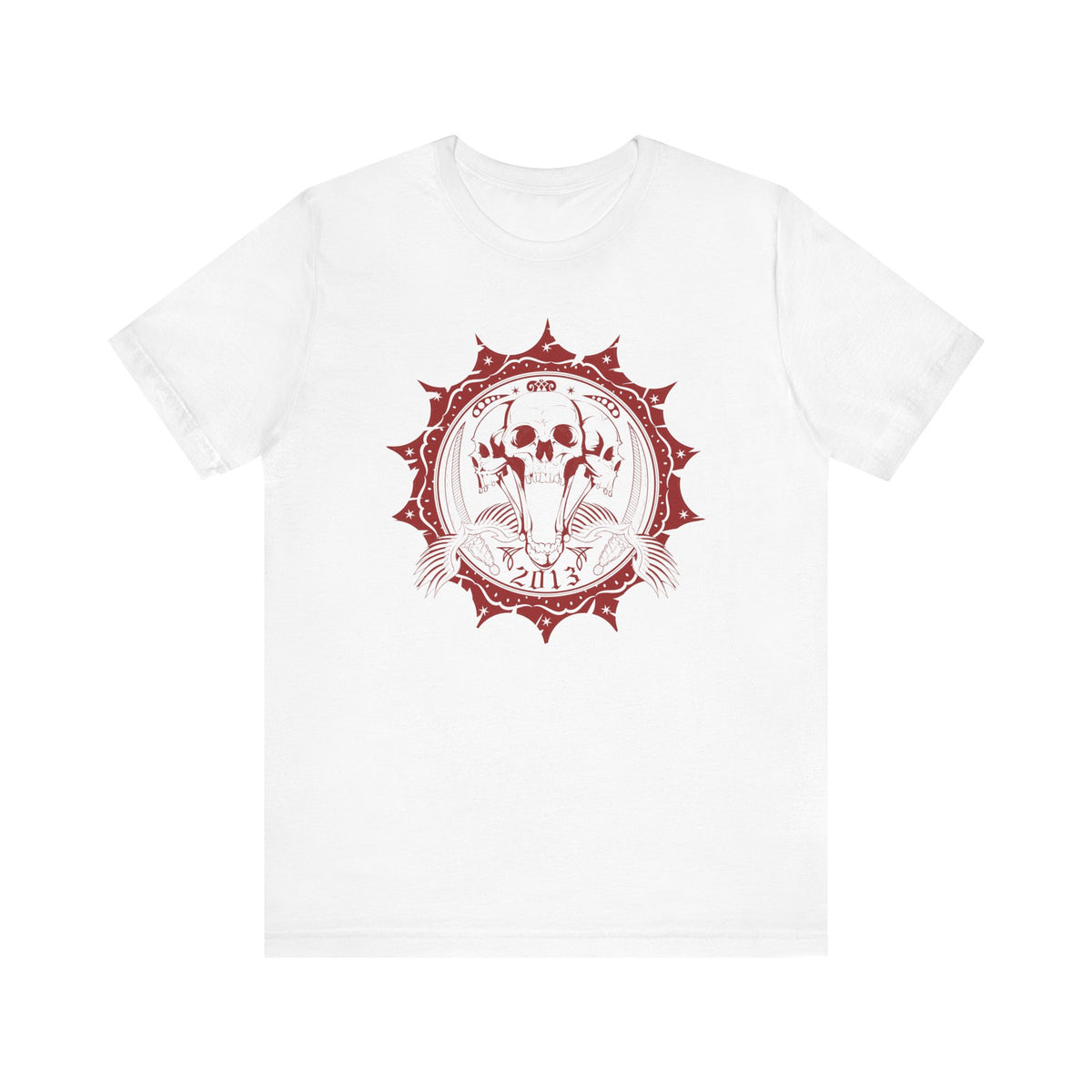 Skull Meddalion Mandala Tee Boho Skulleton Graphic Unisex Cotton Shirt Art-51