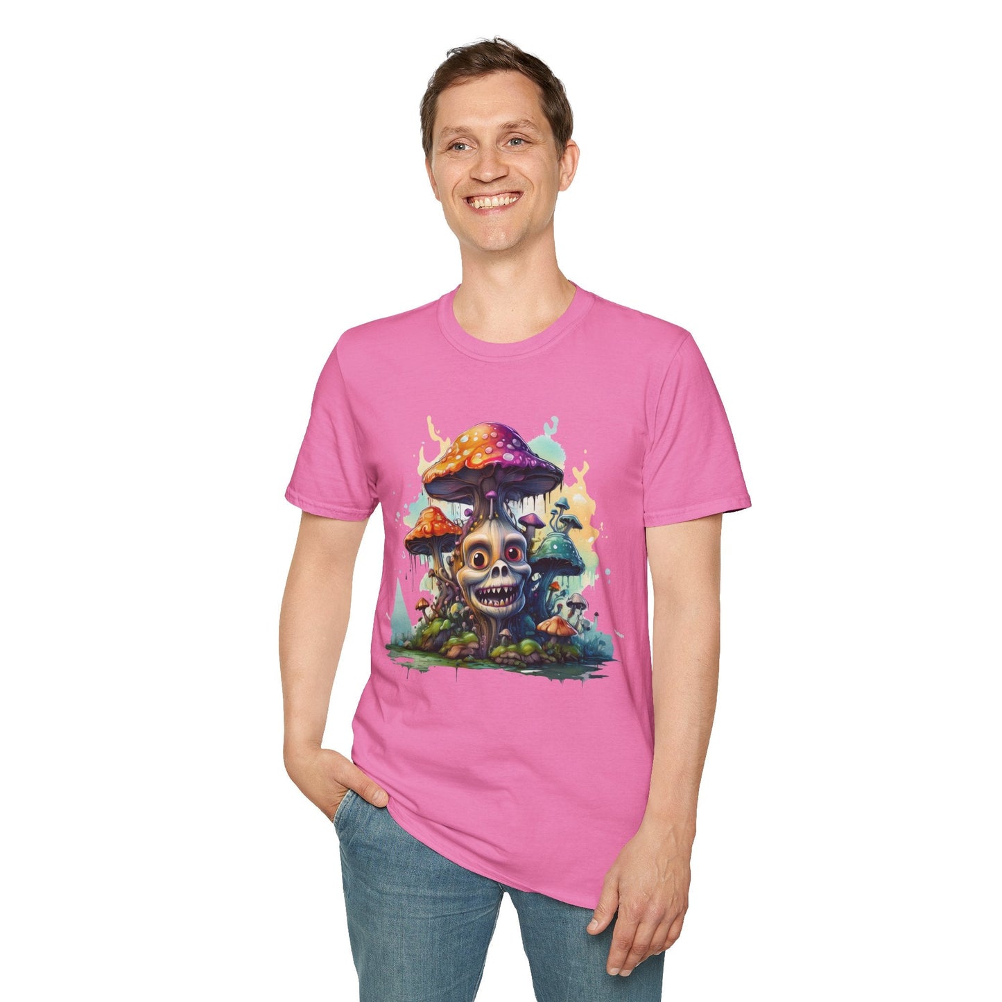 Mashroom Tee Shirt Unisex Graphic Mashroom Tee Fun Fungus Design Softstyle 64000