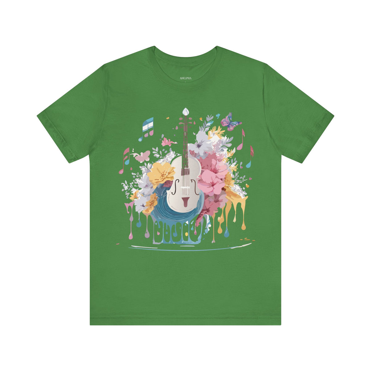 Music Graphic Unisex Cotton Bella+Canvas Tee with Art Design m83