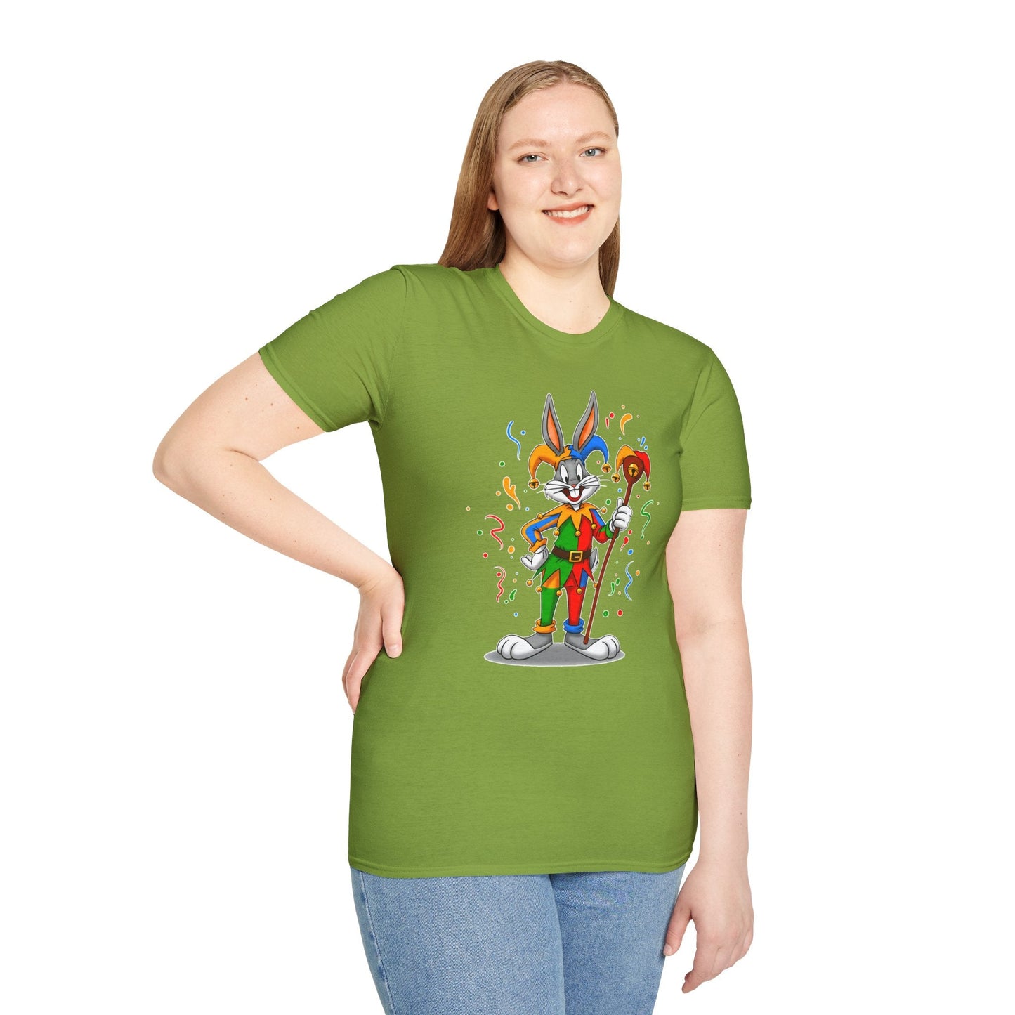 Cartoon Bunny Graphic Unisex Cotton Animal Animation Artwork Design Tee 22