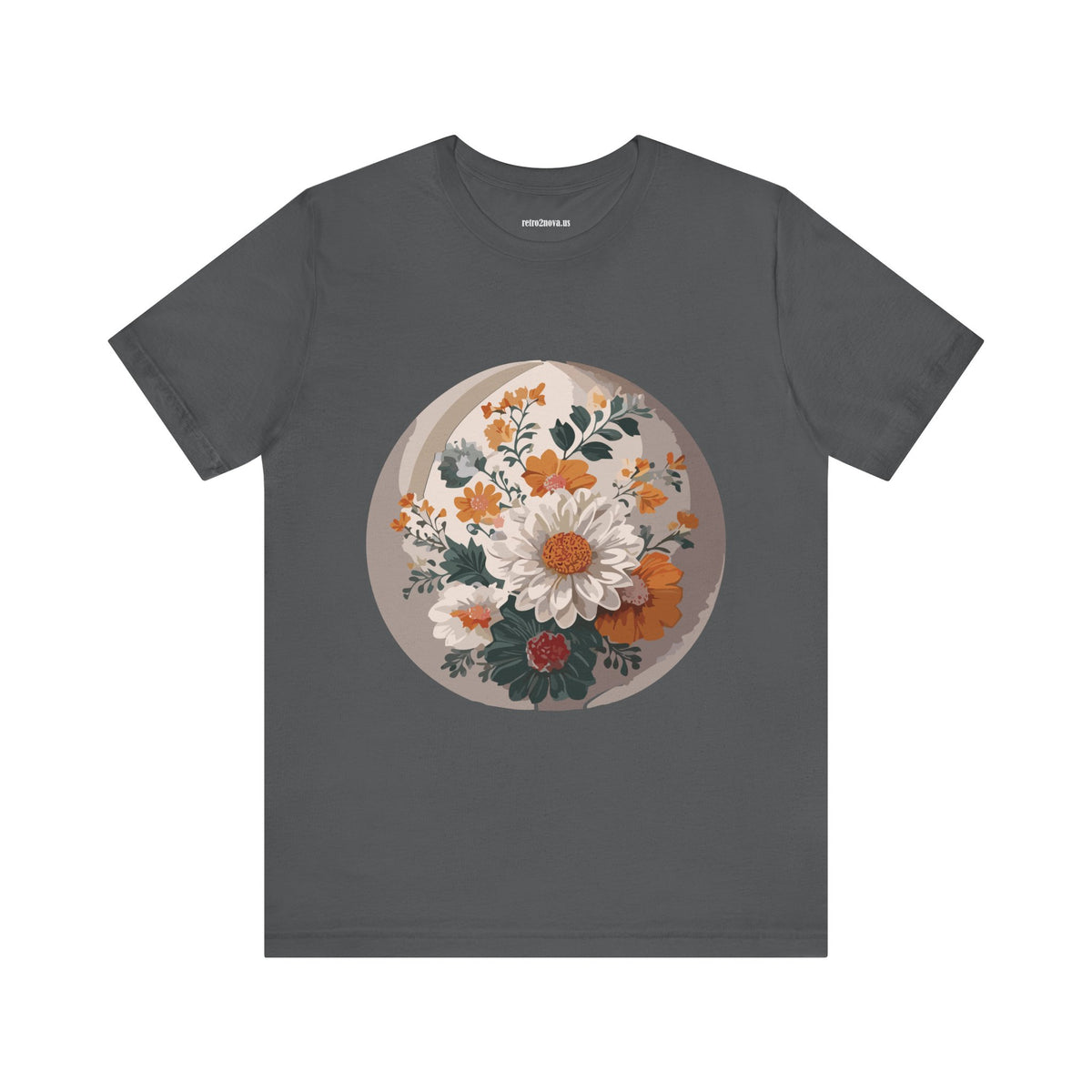 Floral Graphic Unisex Cotton Bella+Canvas Tee with Flowers Design ab10
