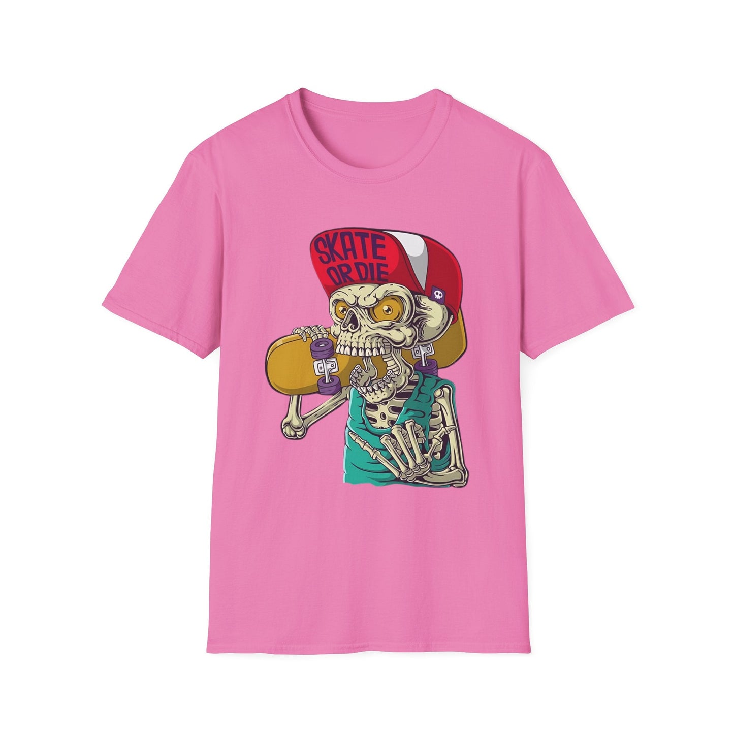 Skull T Shirt Skeleton Tee Unisex Softstyle Cotton Gildan 64000 Graphic Tee For Everyday Wear