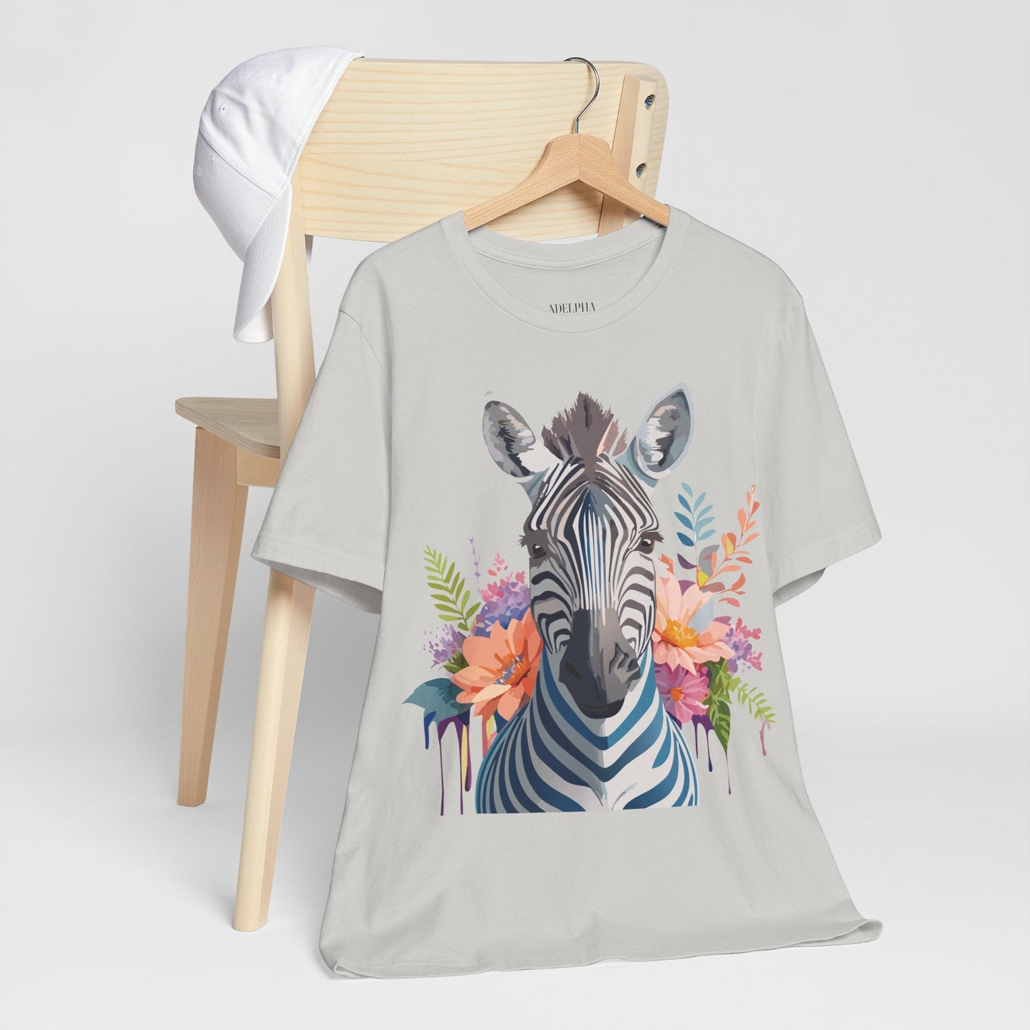 Zebra Graphic Unisex 100 Cotton Vintage Animal Art T-Shirt 1