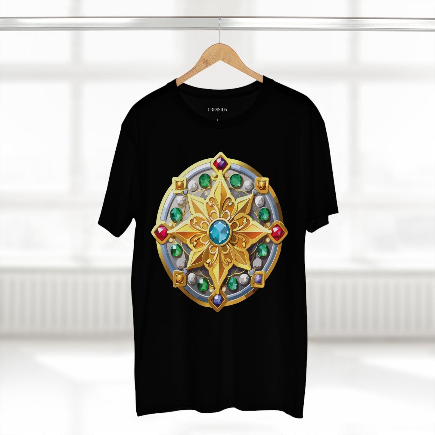 Medallion Graphic T-Shirt Unisex 100 Cotton With Gold Art Design Medal Tee 1