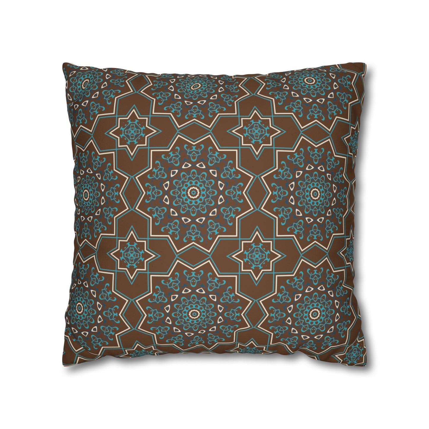 Faux Suede Pillowcase with Ornament