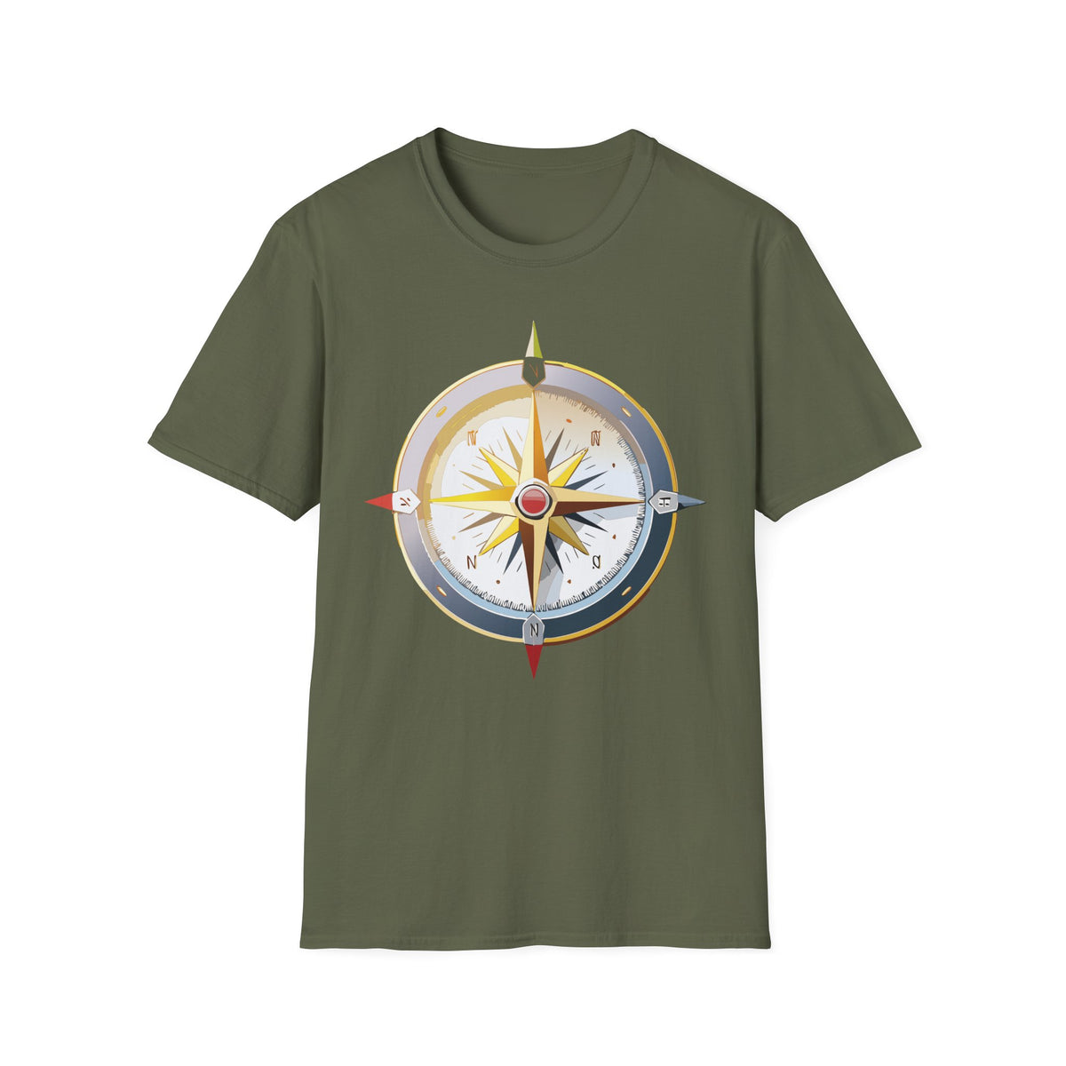 Nautical Compass T-Shirt | Adventure Travel Graphic Design Unisex 100 Cotton Gildan T-Shirt