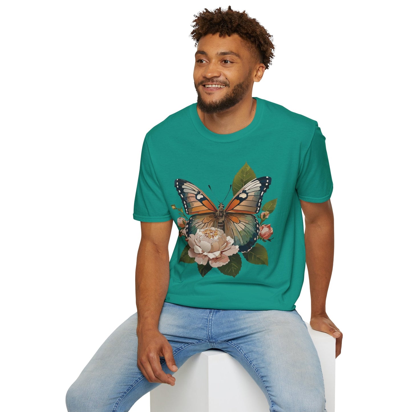 Monarch Butterfly Shirt Unisex Softstyle Cotton Tee Short Sleeve Gildan 64000 Everyday Wear