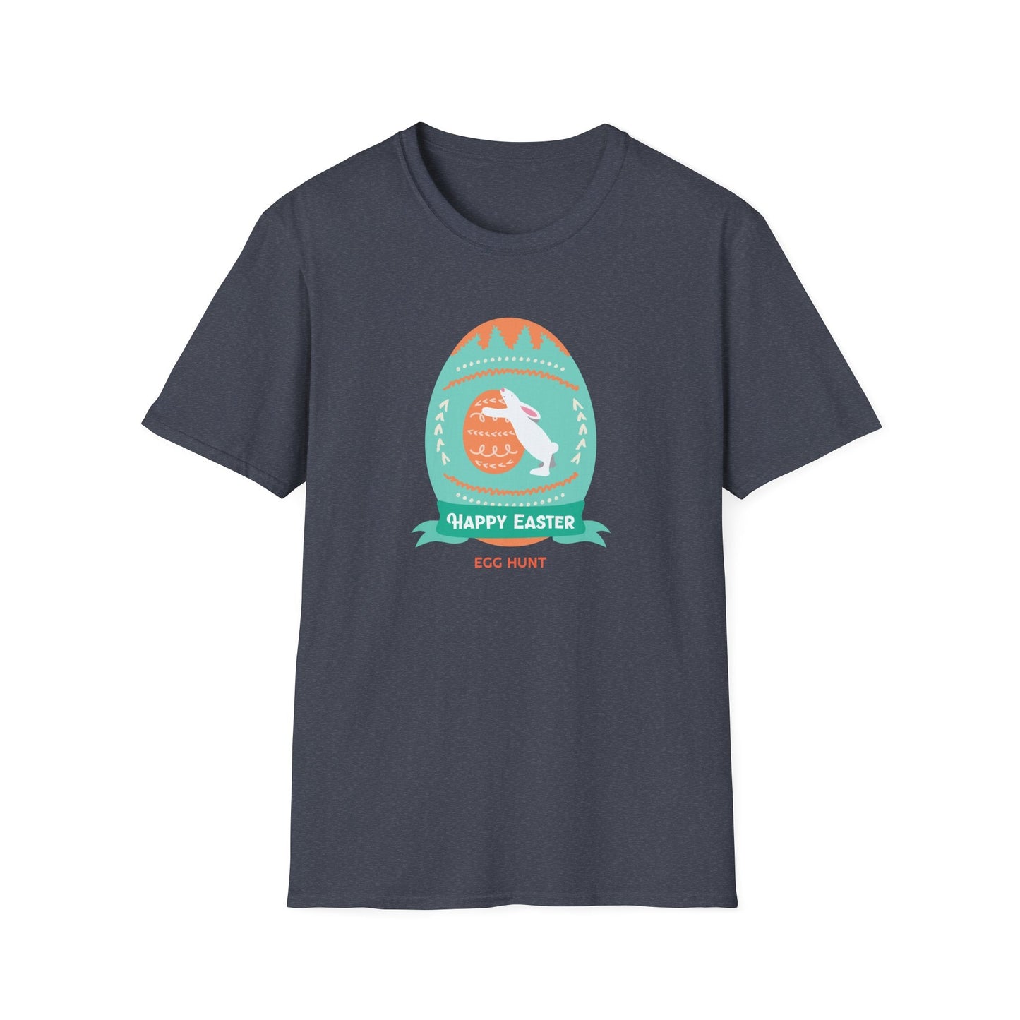 Easter Egg T Shirt Unisex Softstyle Tee With Easter Signature Design 100 Percent Ring Spun Cotton