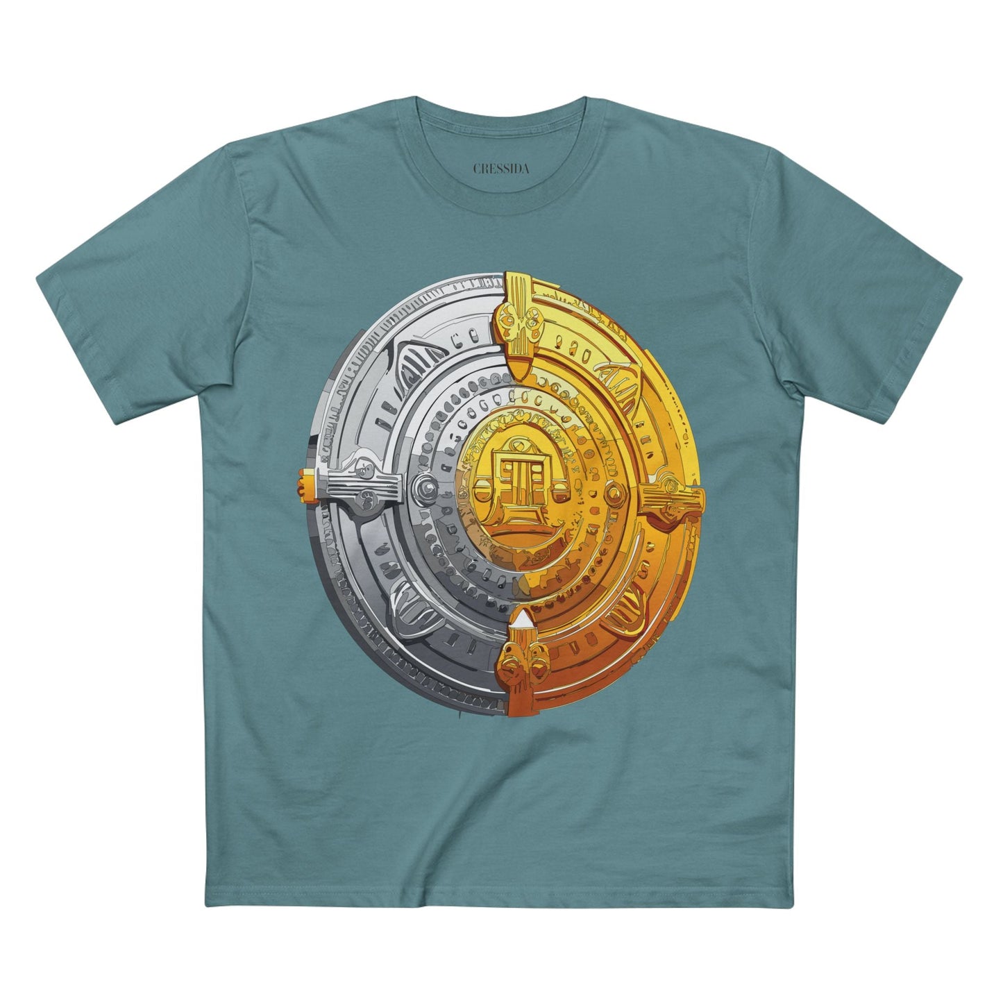 Antique Gold Coin Graphic Design T-Shirt Unisex 100 Cotton With Golden Print Artwork Tee 15