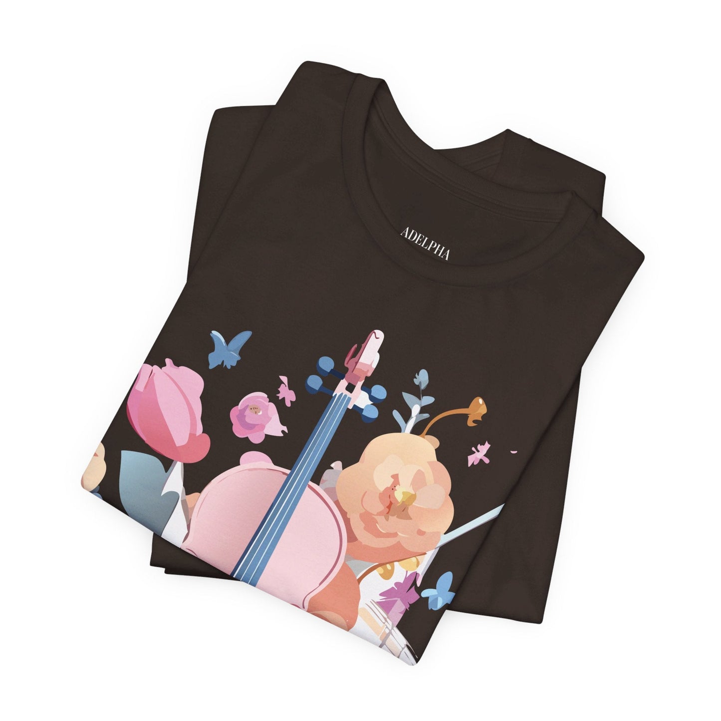 Music Graphic Unisex 100 Cotton Vintage Art with Musical Elements Tee 9