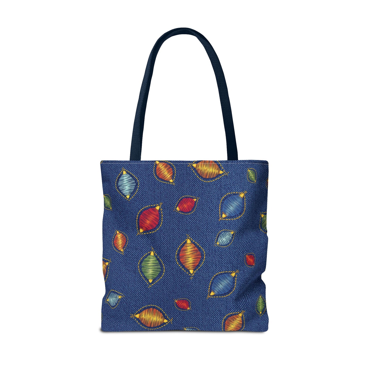 Diwali Graphic Denim Fabric Imitation Print Unisex Canvas Bag Poly Spun 3 Sizes Tote Bag 205-9