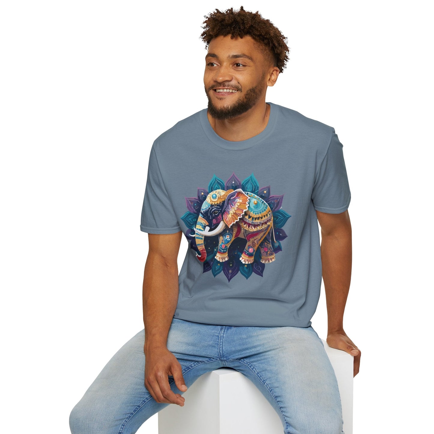 Elephant T Shirt Unisex Softstyle Cotton Tee Gildan 64000 Comfortable Everyday Wear