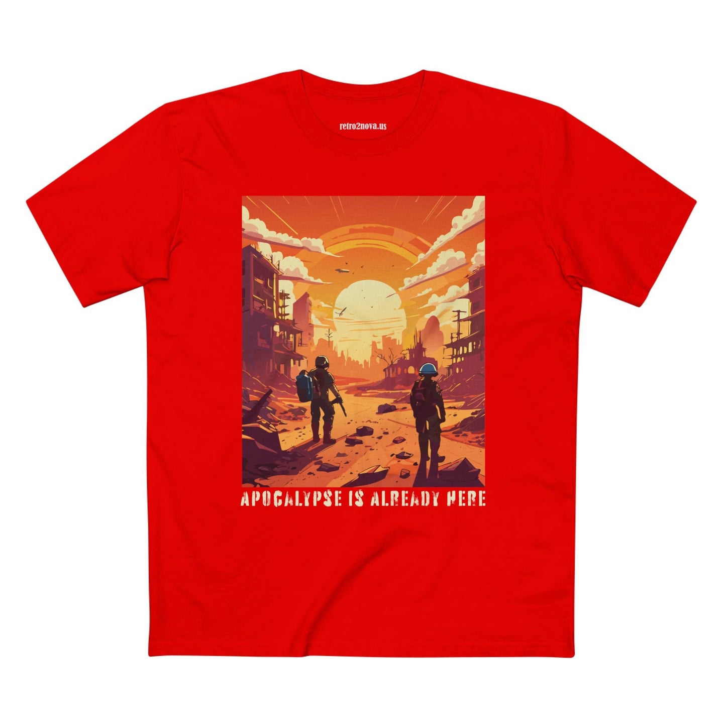 Cataclysm Doomsday Shirt Unisex Premium Cotton Tee With Original Art Design By Retro2Nova
