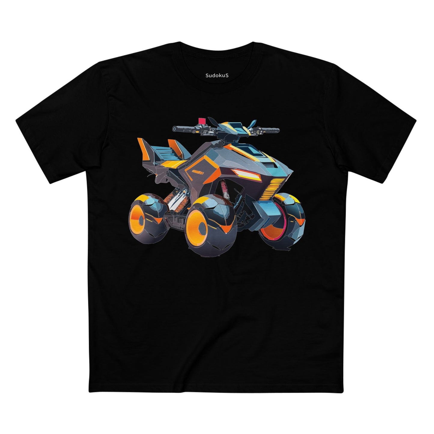 Moto Bike Graphic Unisex 100 Cotton Staple Tee 14