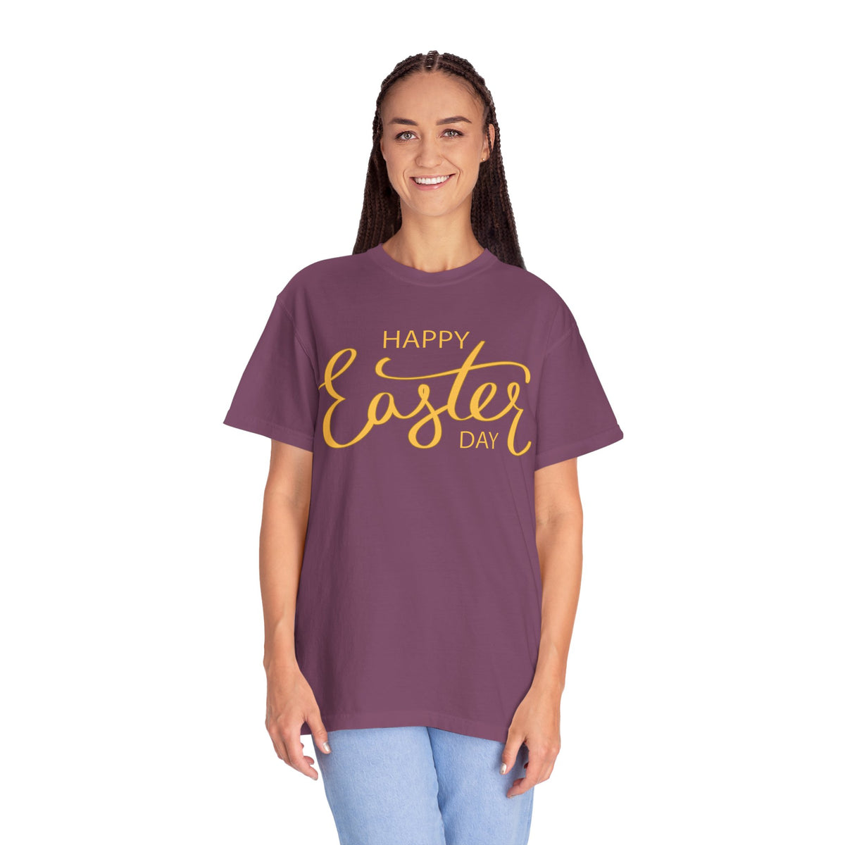 Happy Easter Day T-Shirt, Tee Shirt with Easter Signature, T Shirt with Easter Prints, Tee Shirt with Easter Design