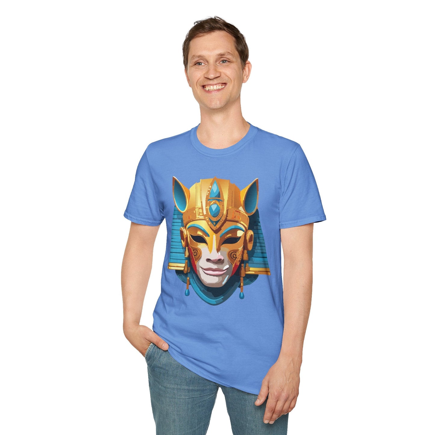 Mask Graphic Unisex Cotton Masquerade Design Artwork Tee 24