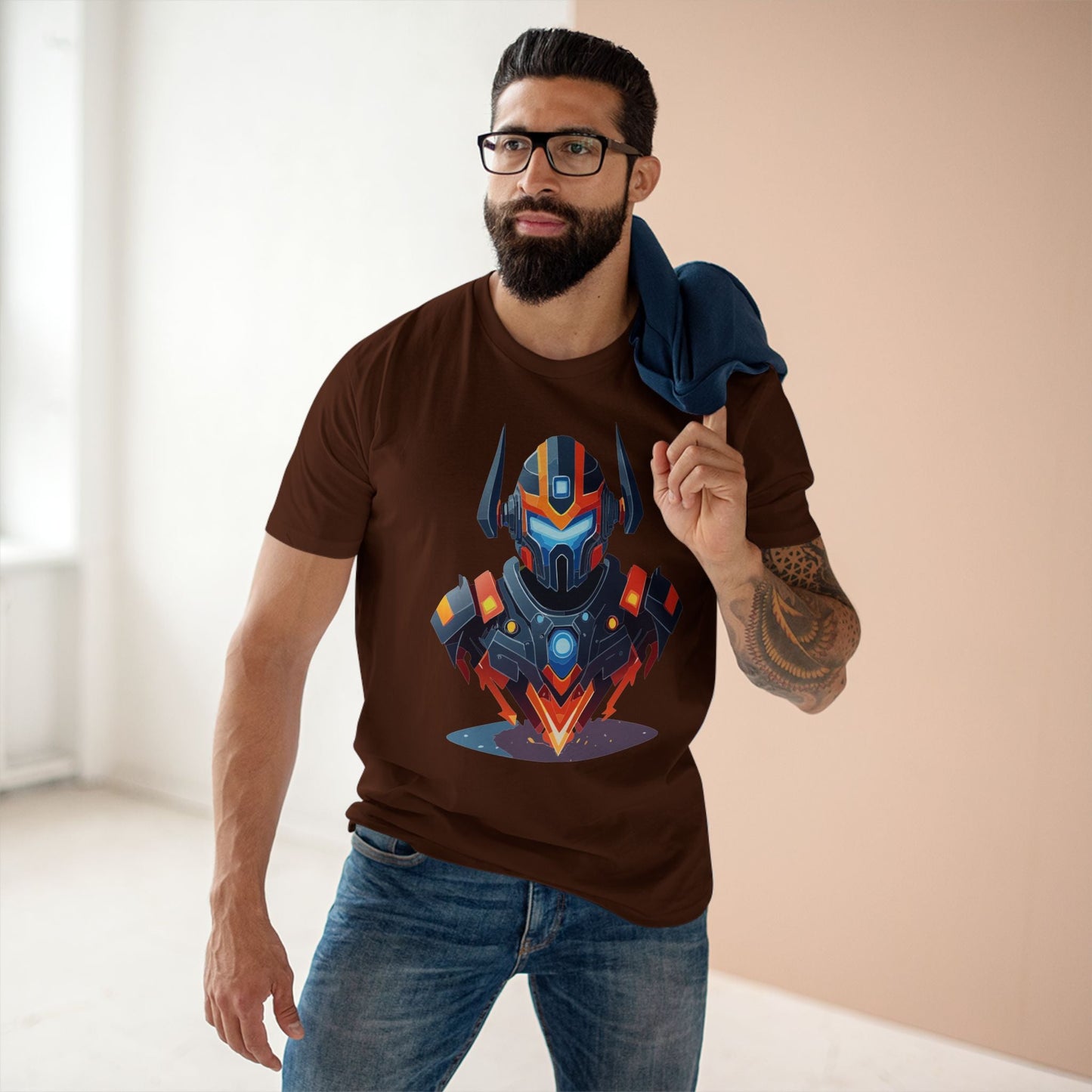 Cyborg Robot Graphic Unisex 100 Cotton Staple Tee 10