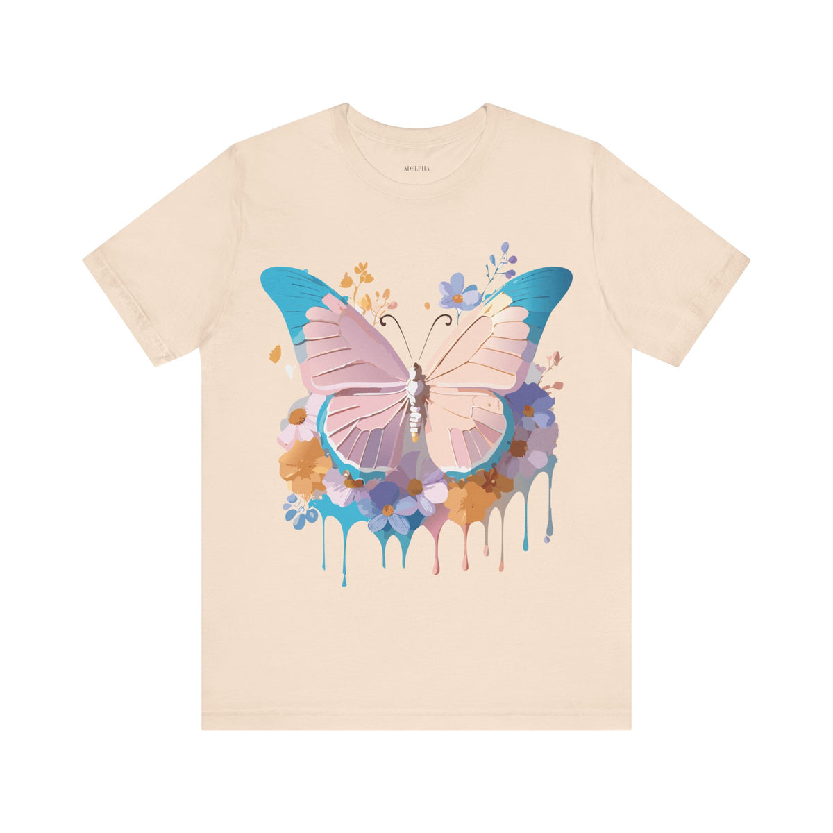 Butterfly Graphic Unisex Cotton Bella+Canvas Tee with Art Design n26