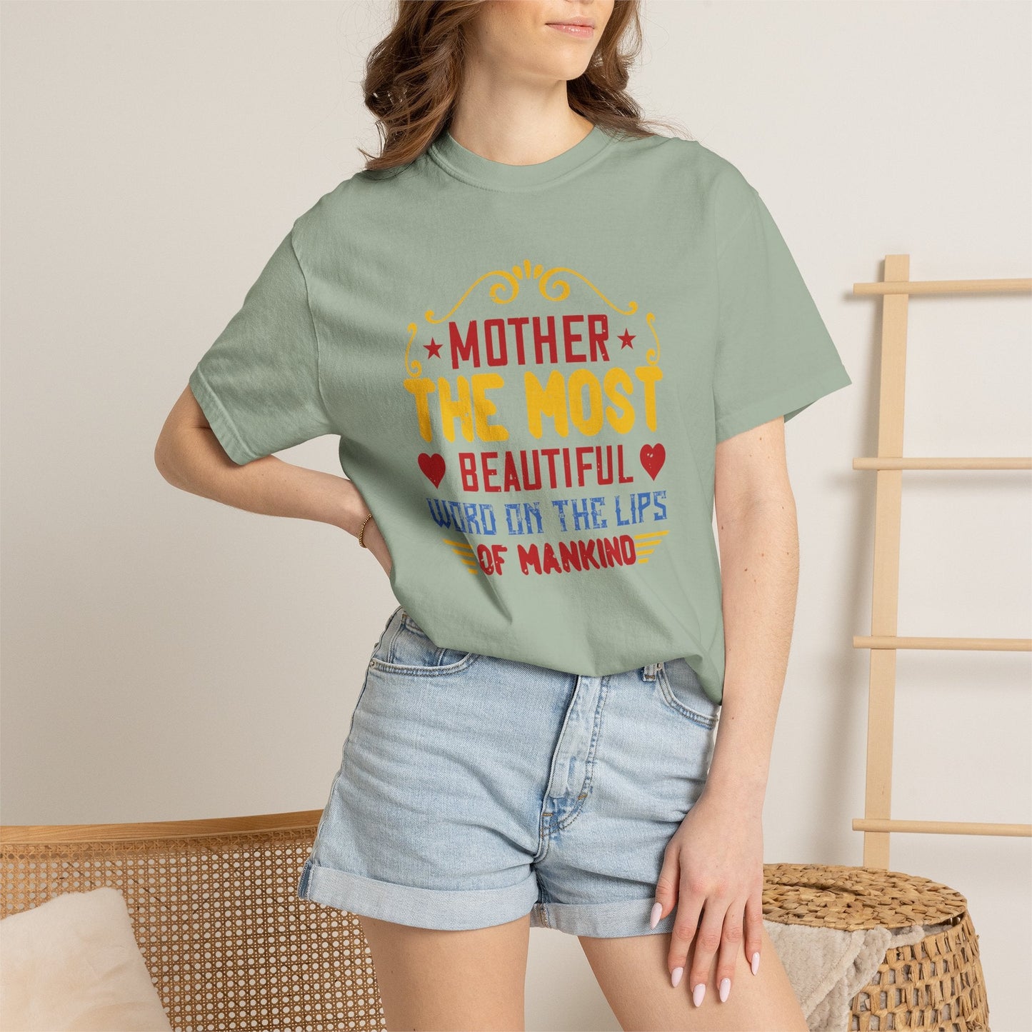 Mom T-shirt Mother Day Mama Tee Unisex Comfort Colors Garment-Dyed Cotton h84