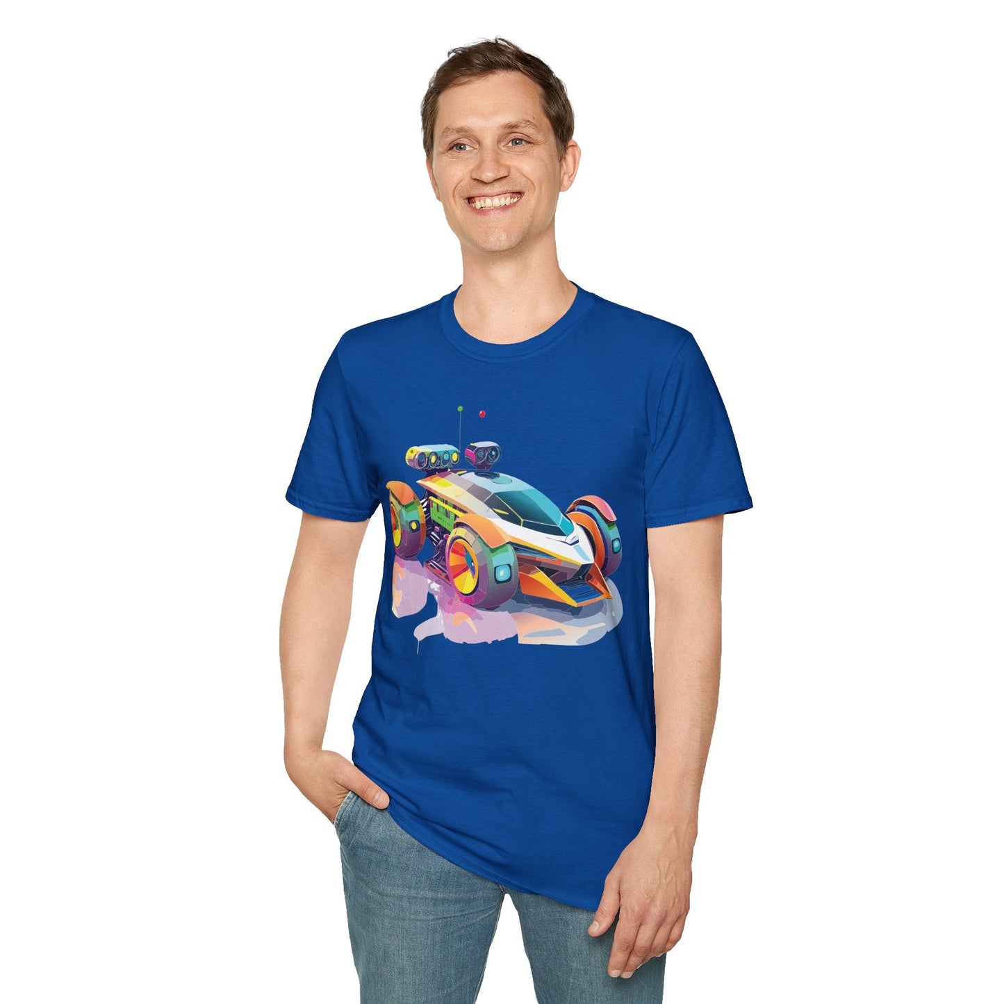 Car T Shirt Unisex Softstyle Tee With Cars Art Design Hot Wheels Edition Premium Cotton