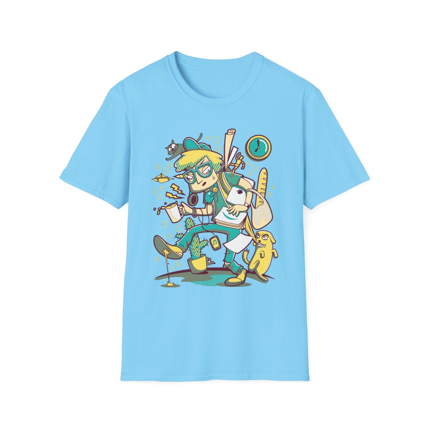 Cartoon T Shirt Animation T Shirt Funny Tee Shirt Unisex Gildan Softstyle 64000 Cotton Tee