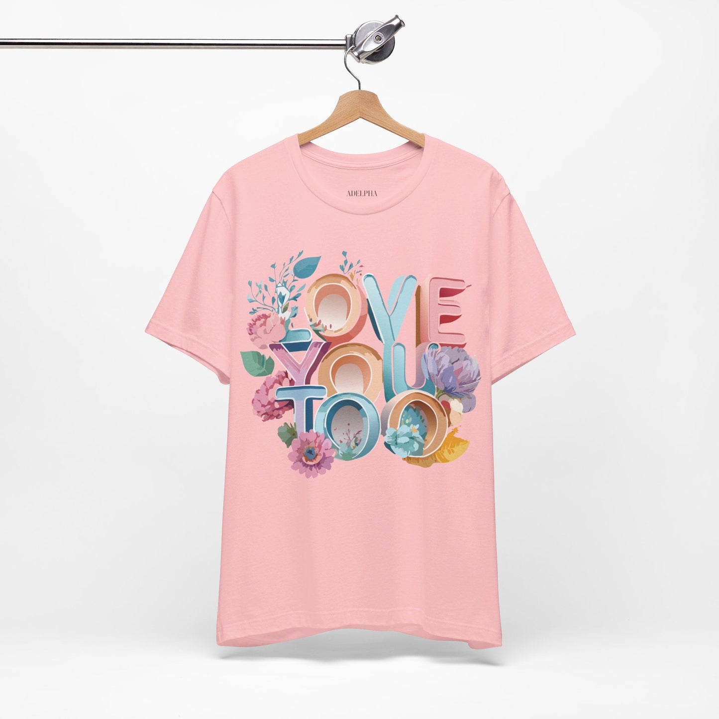 Valentine Day Graphic Unisex 100 Cotton Vintage Artwork with Love and Flower Design Tee 39