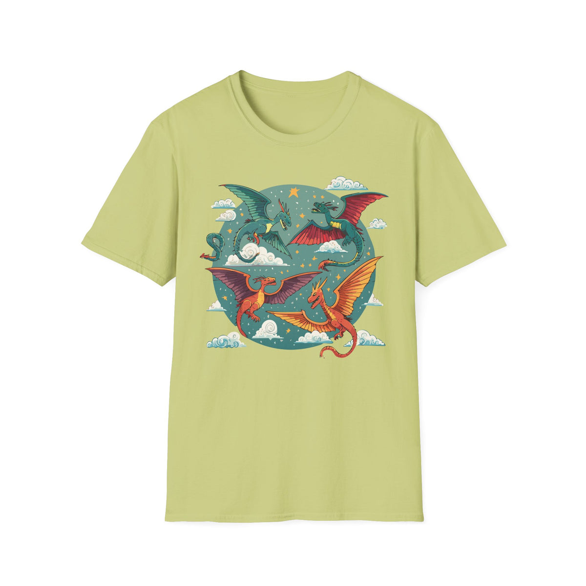 Dragon Graphic Tee Gildan Unisex 100 Cotton Tee Shirt with Animal a34