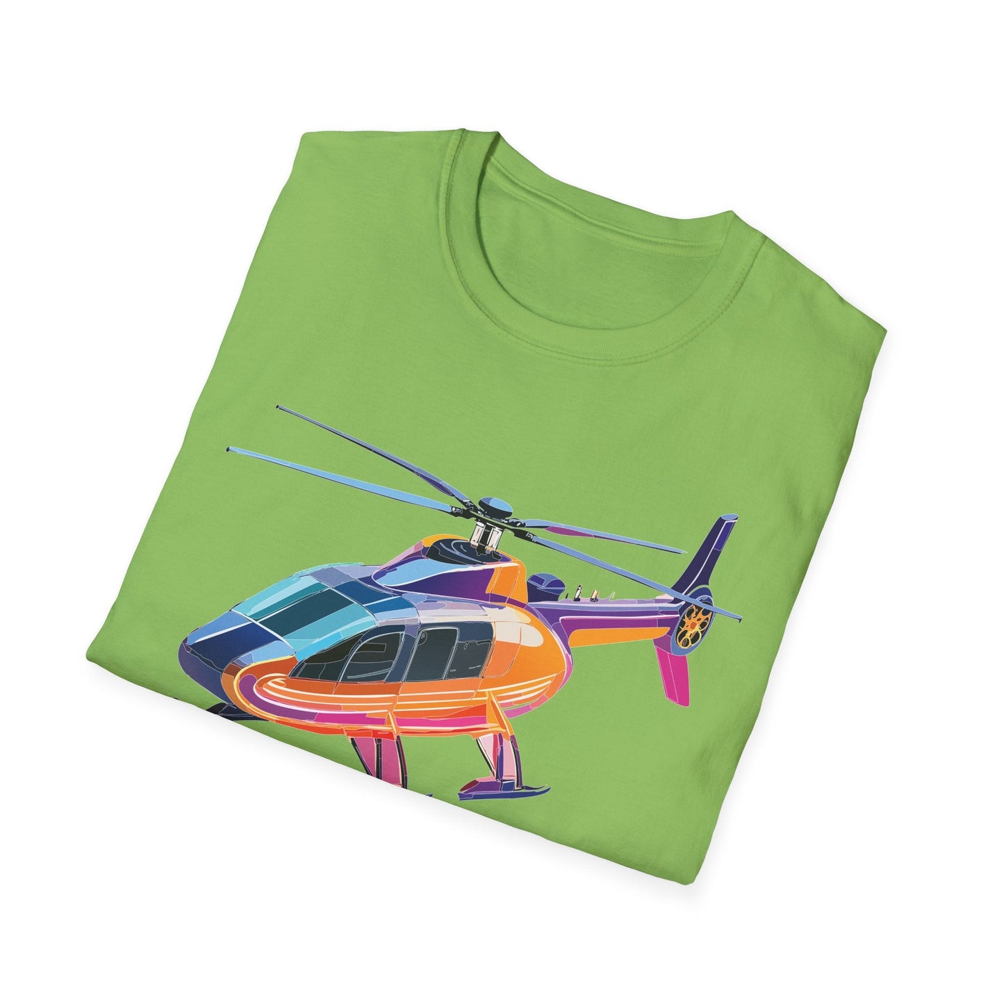 Chopper Helicopter Shirt Unisex Tee Gildan Softstyle 64000 Lightweight 100 Percent Cotton