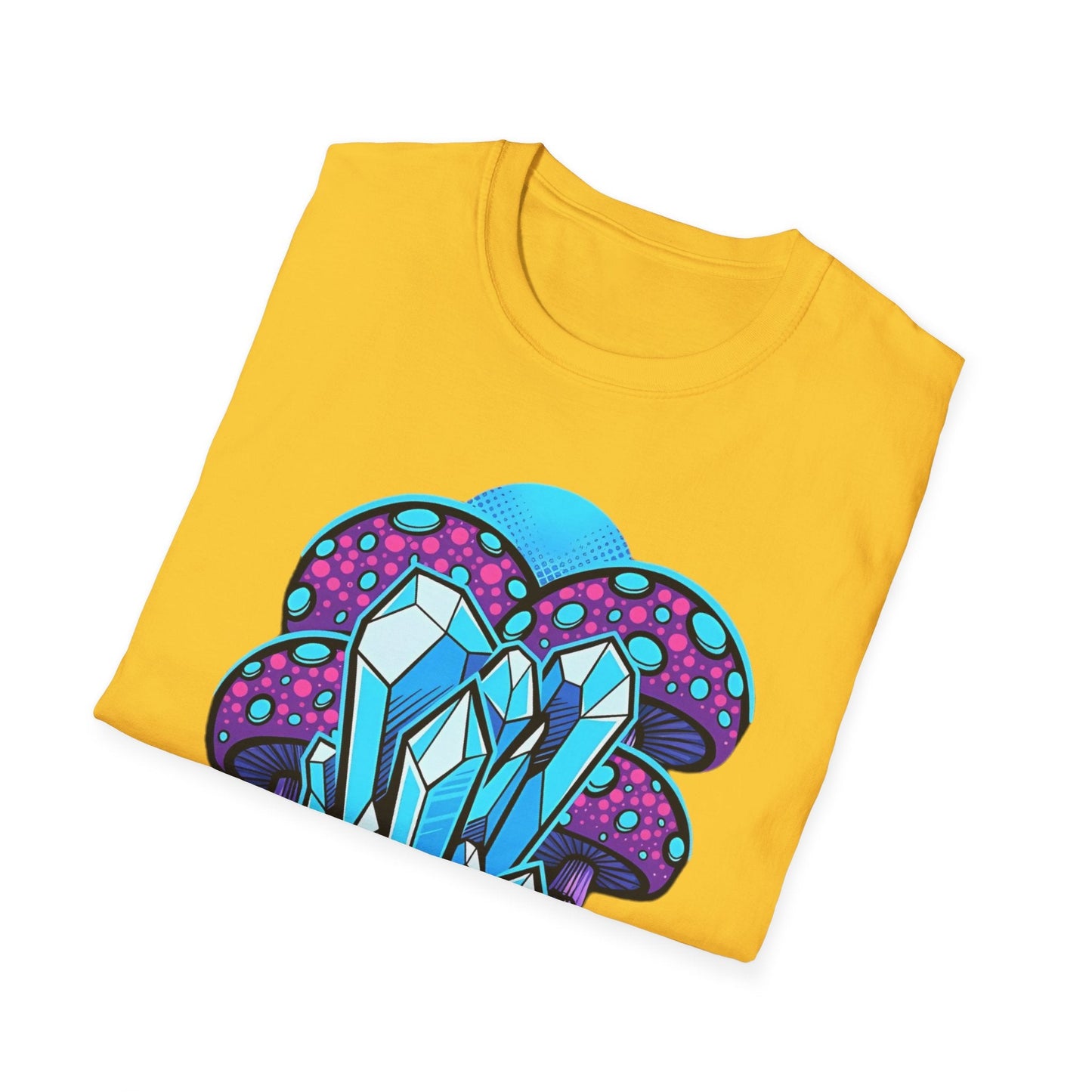 Mashroom Tee Shirt Softstyle Gildan 64000 100 Percent Ring Spun Cotton Breathable Funny Fungus
