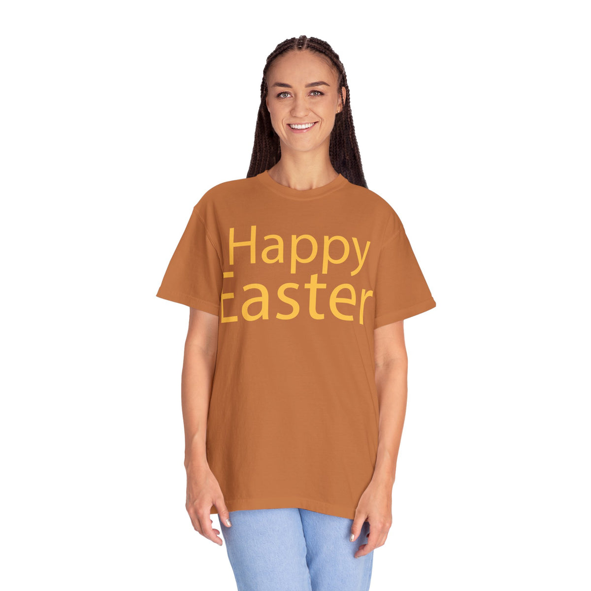 Happy Easter T-Shirt, Tee Shirt with Easter Signature, T Shirt with Easter Prints, Tee Shirt with Easter Design
